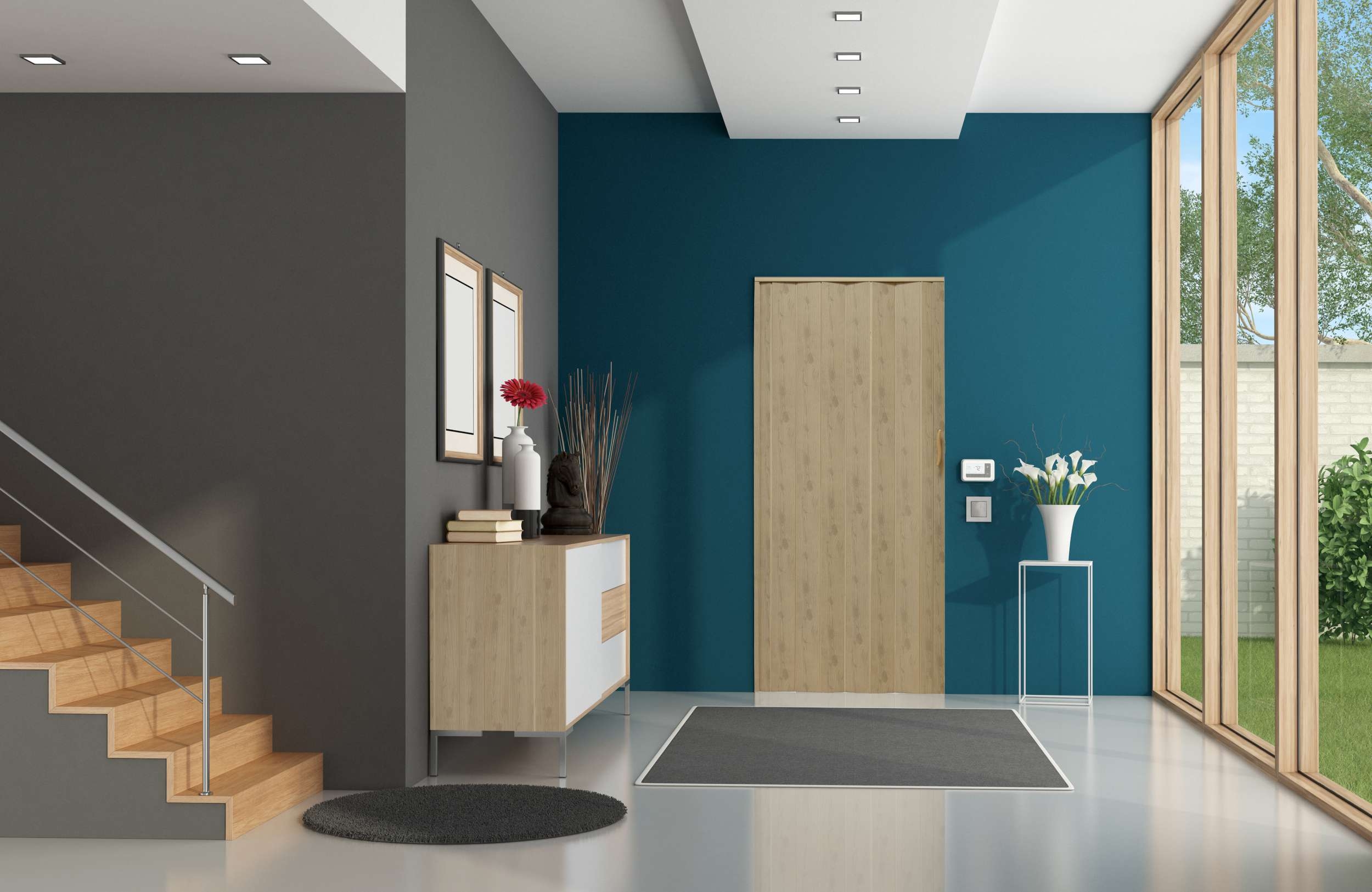 Drzwi harmonijkowe 001P WIĄZ MAT G - 100 cm - obrazek 2