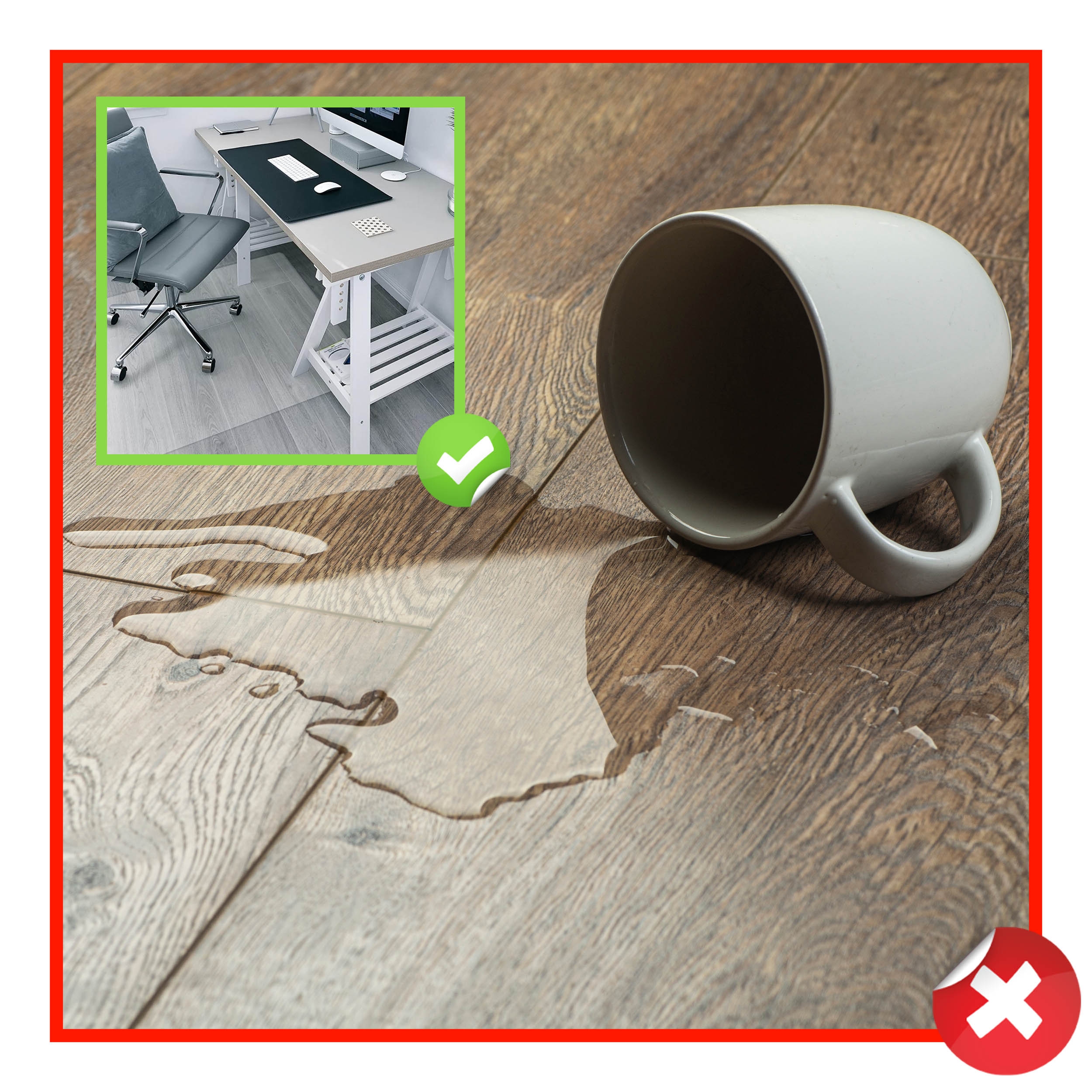 Mata ochronna pod fotel 70x100cm 0,5 mm - obrazek 4