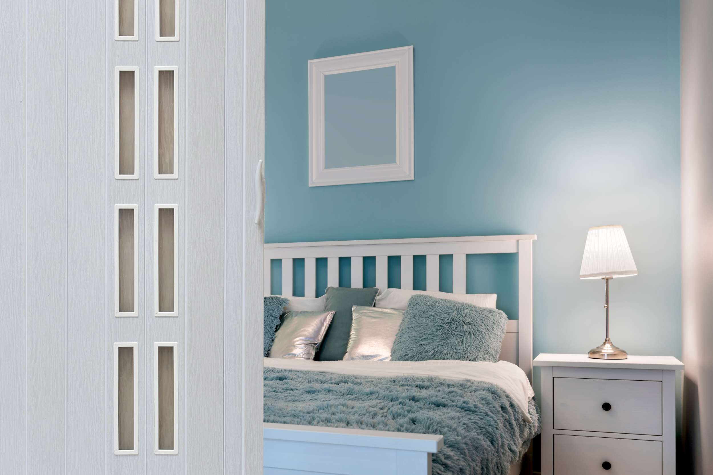 Drzwi harmonijkowe 005S BIAŁY DĄB MAT - 80 cm - obrazek 5