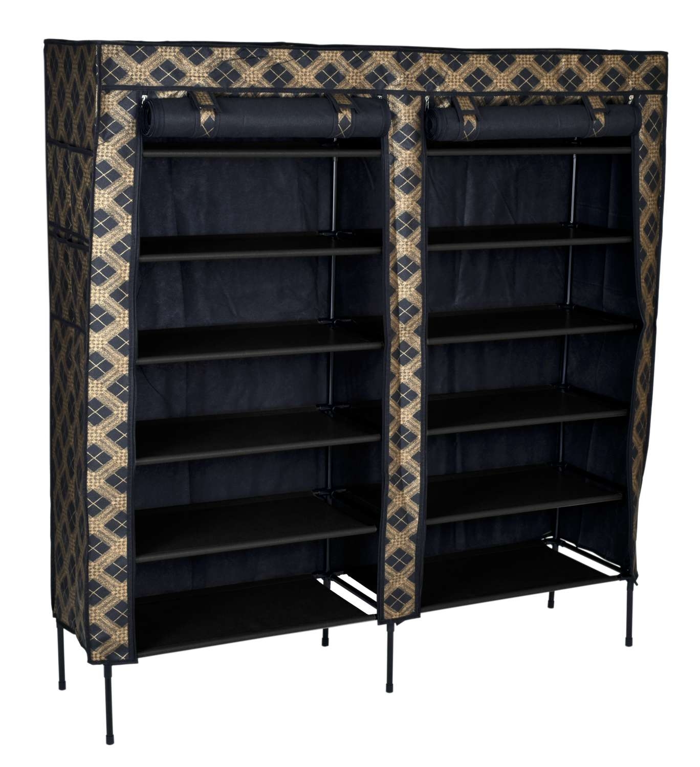 Szafa tekstylna na buty Gabi - krata - obrazek 2