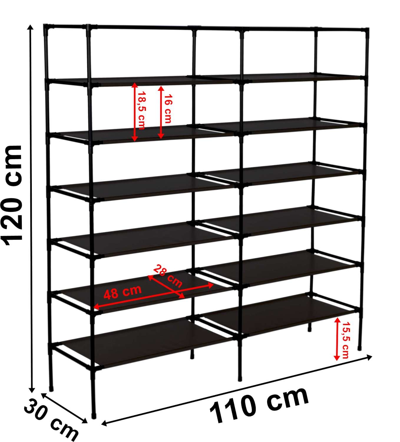 Szafa tekstylna na buty Gabi - krata - obrazek 6