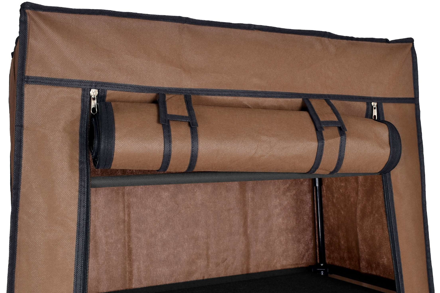 Szafka tekstylna na buty Lea - ciemny brąz - obrazek 5