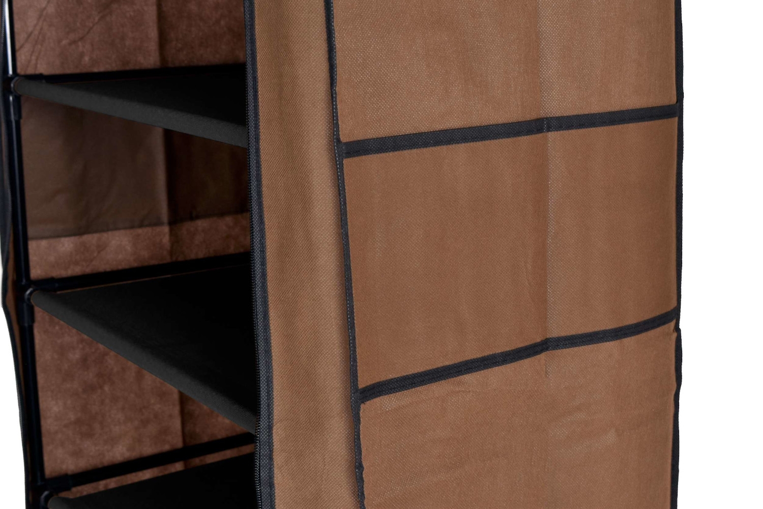 Szafka tekstylna na buty Lea - ciemny brąz - obrazek 6