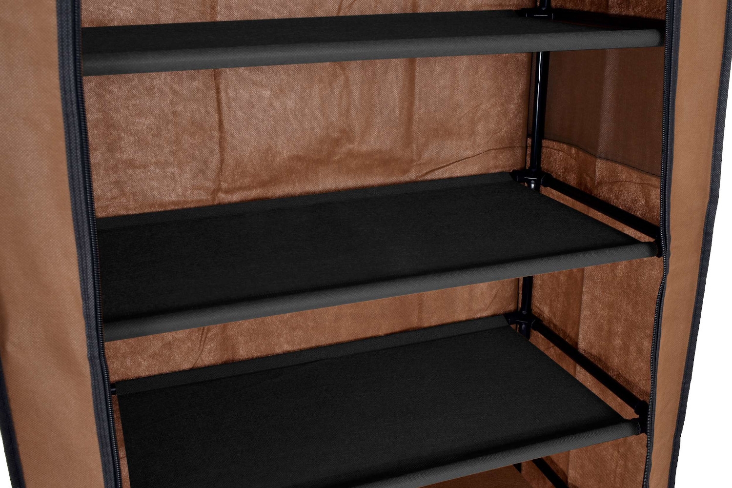 Szafka tekstylna na buty Lea - ciemny brąz - obrazek 7