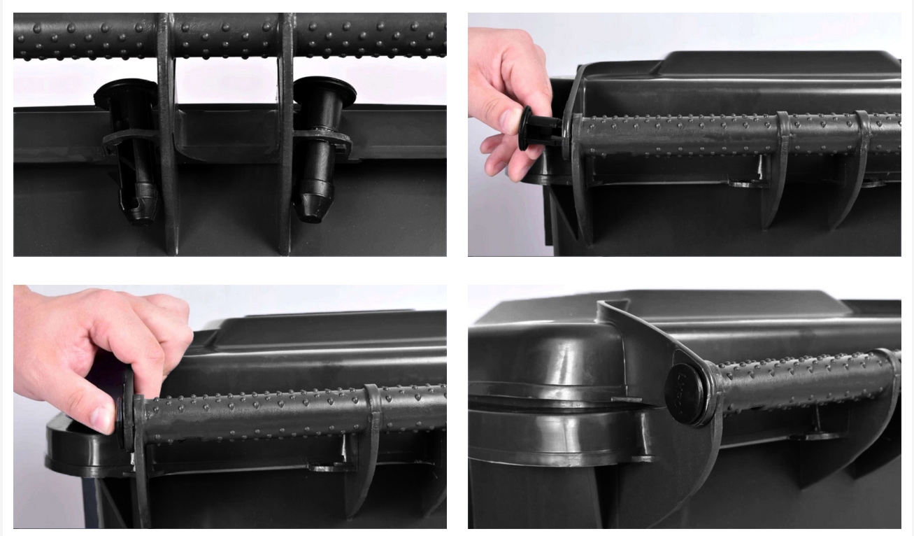 Pojemnik na odpady 120L kosz śmietnik żółty - obrazek 7