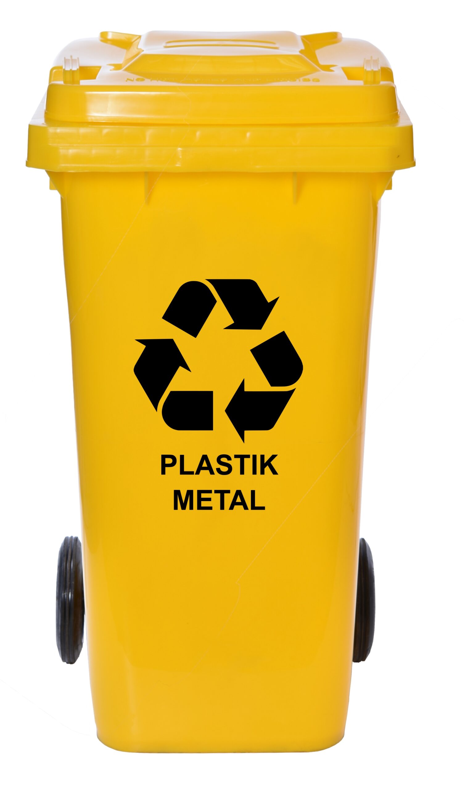 Pojemnik na odpady 120L kosz śmietnik żółty - obrazek 3