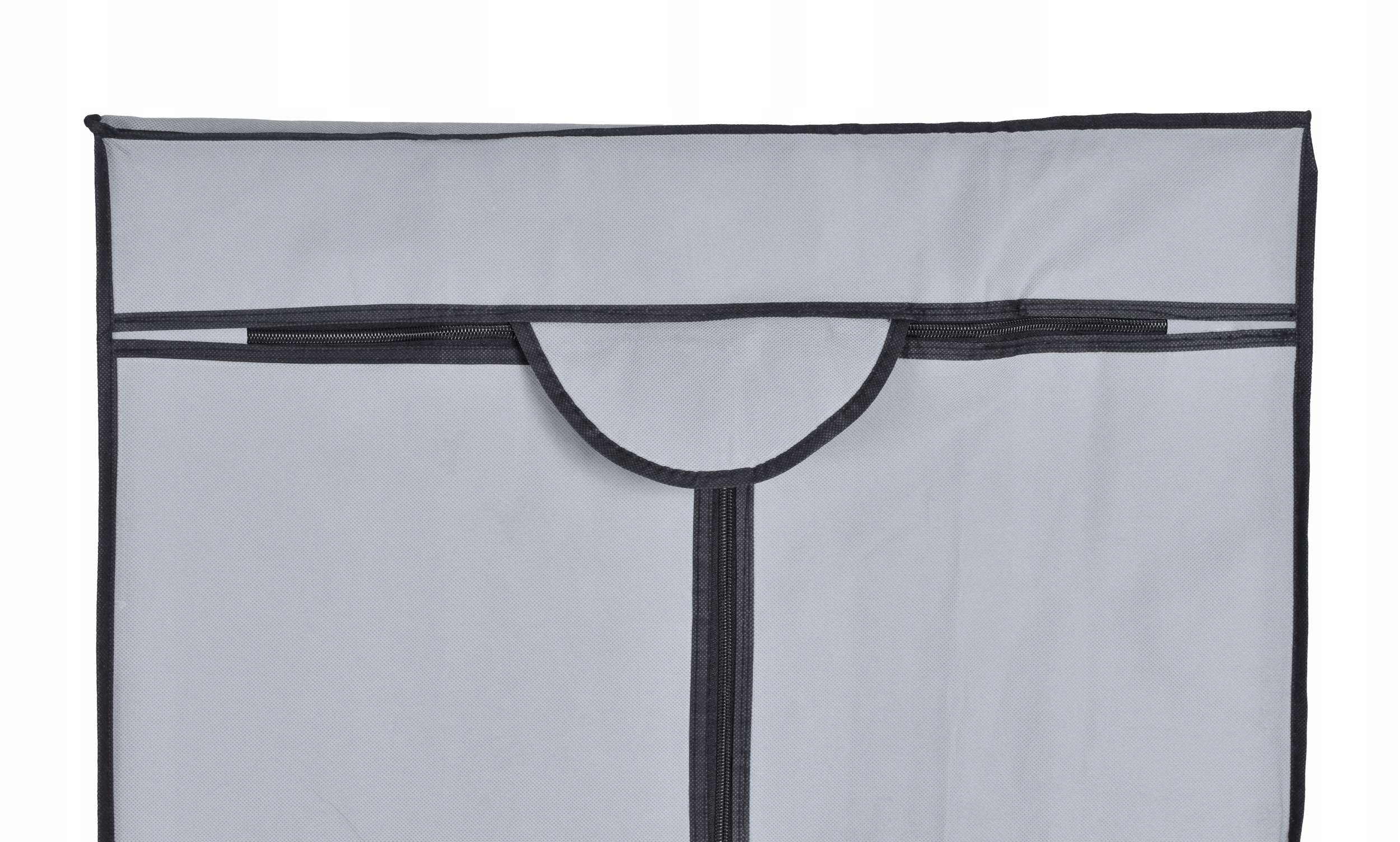 Szafa tekstylna z półką Fela - szary - obrazek 3