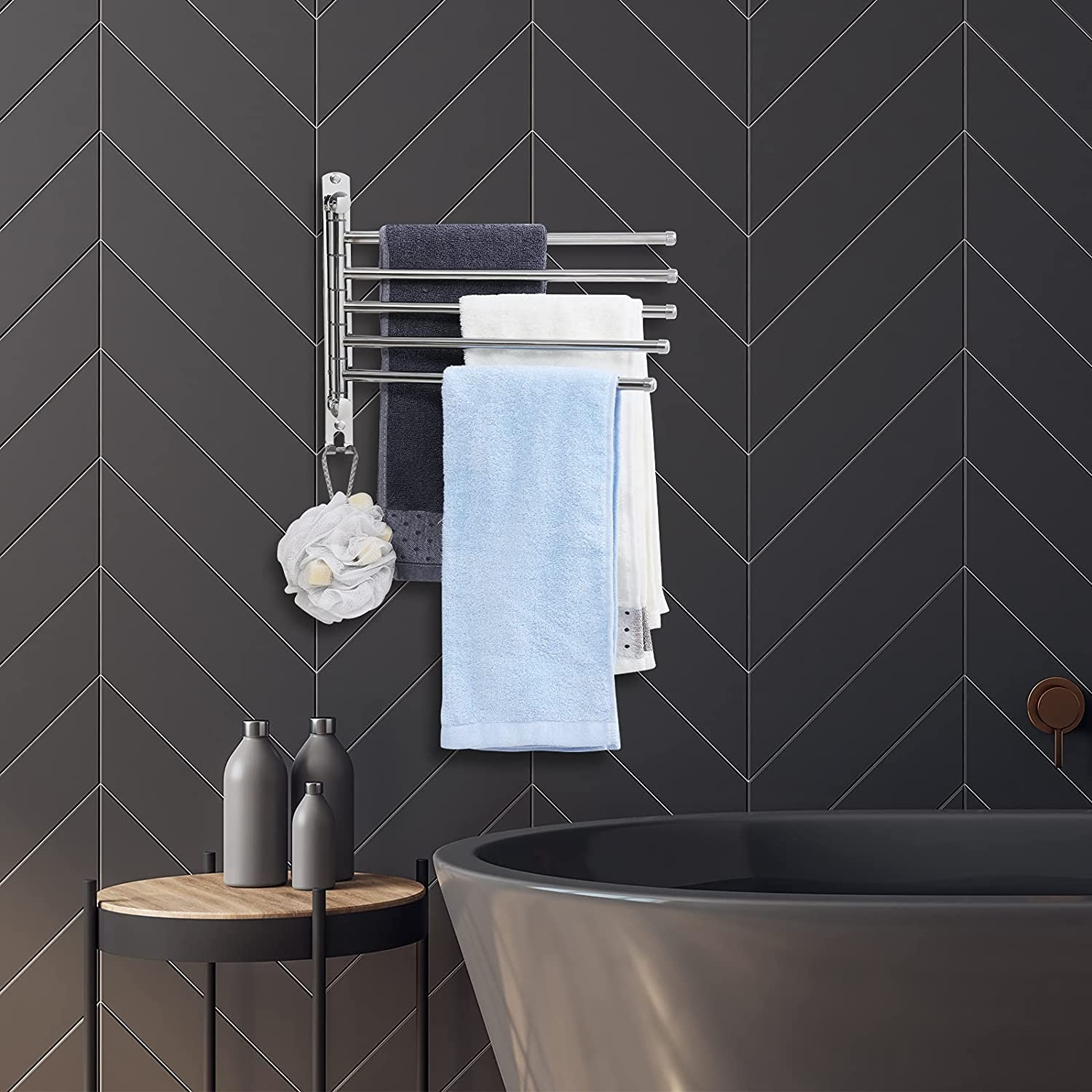 Wieszak łazienkowy na ręczniki ONTI chrom - obrazek 7