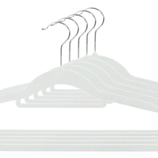 Wieszak welurowy Maxi komplet 10 szt - szary