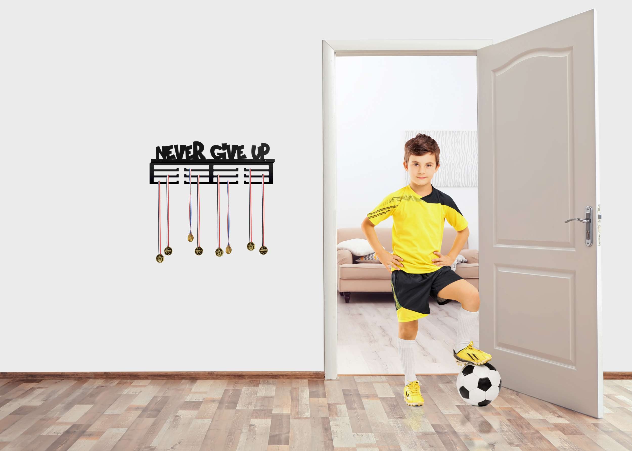 Wieszak na medale NEVER GIVE UP - obrazek 4