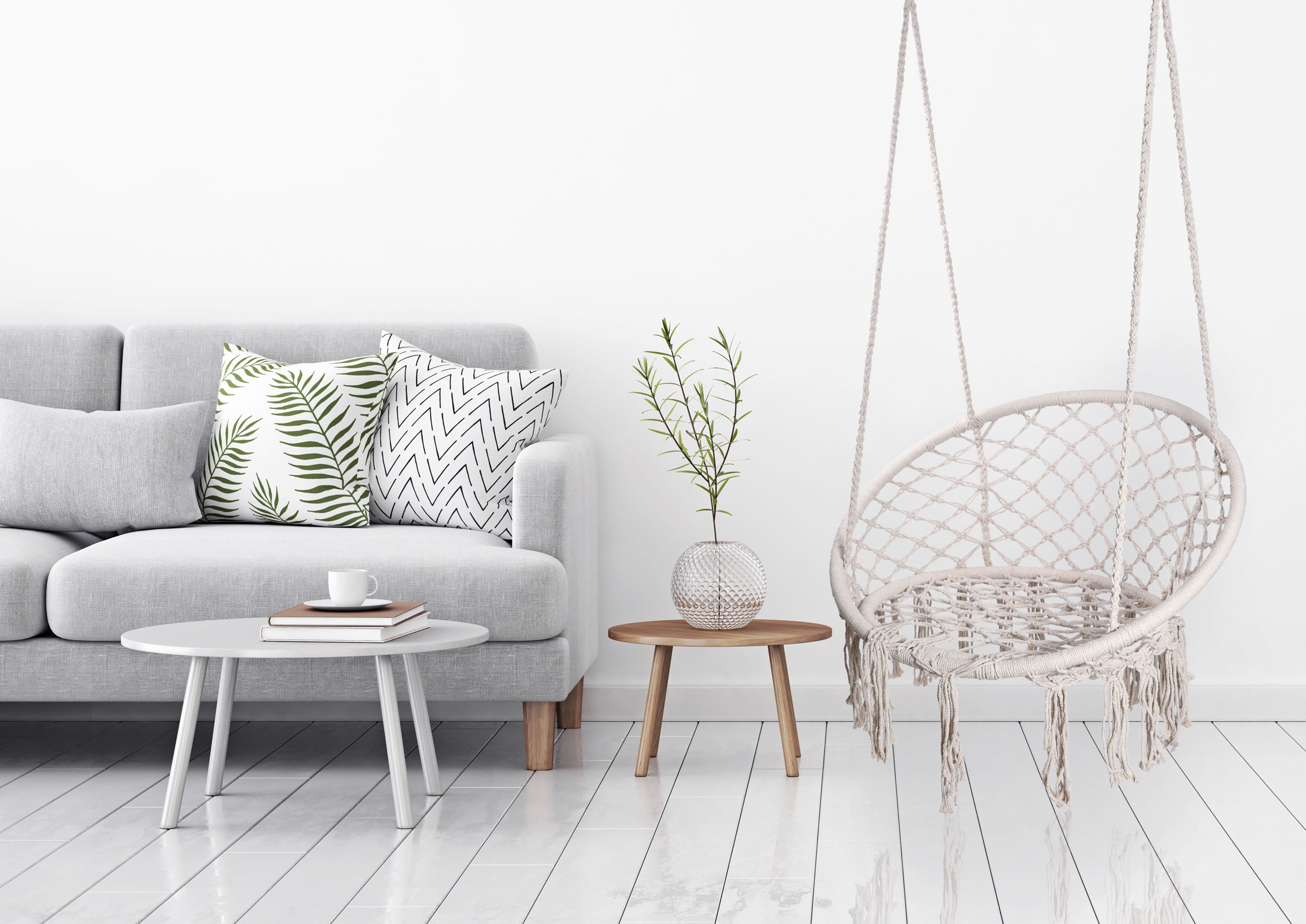 Fotel wiszący Bocianie gniazdo TOGO kremowy - obrazek 2