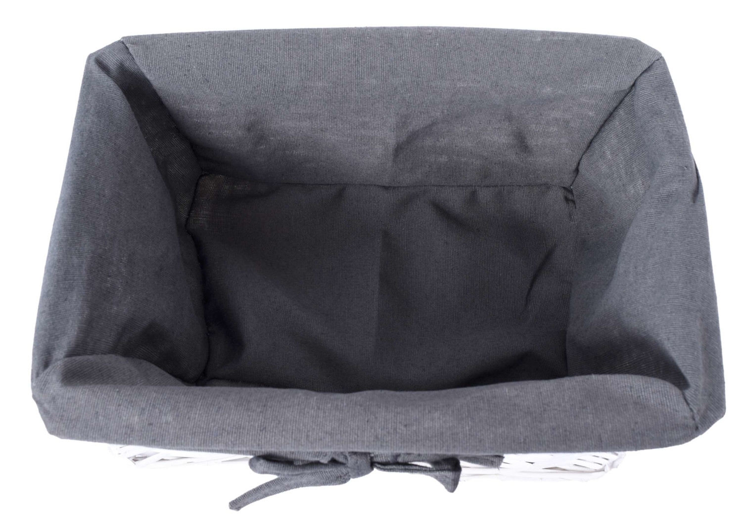 Koszyk wiklinowy 30x20x15 cm - biało-szary - obrazek 6