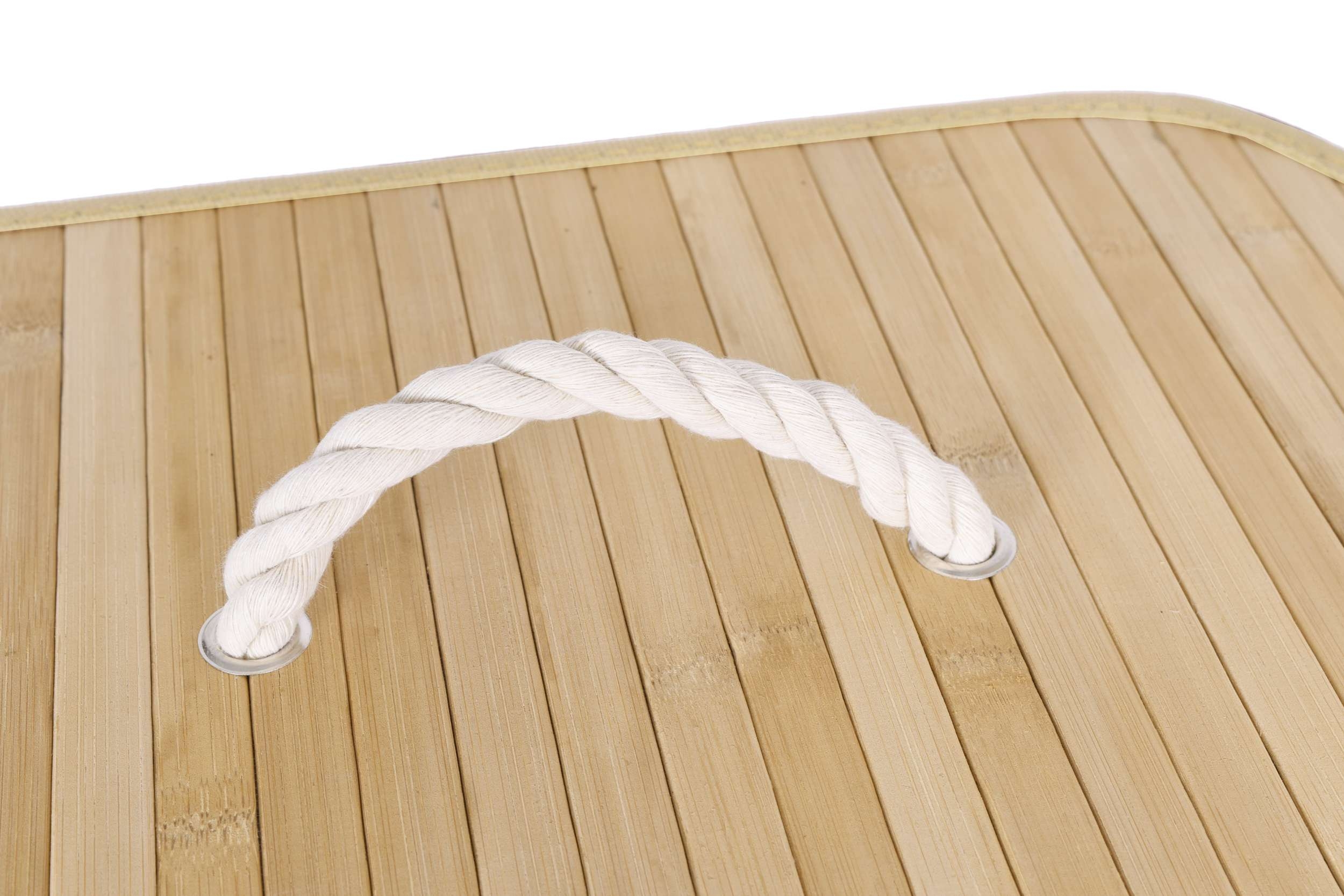 Kosz bambusowy pojemnik na pranie 1 komorowy naturalny - obrazek 7