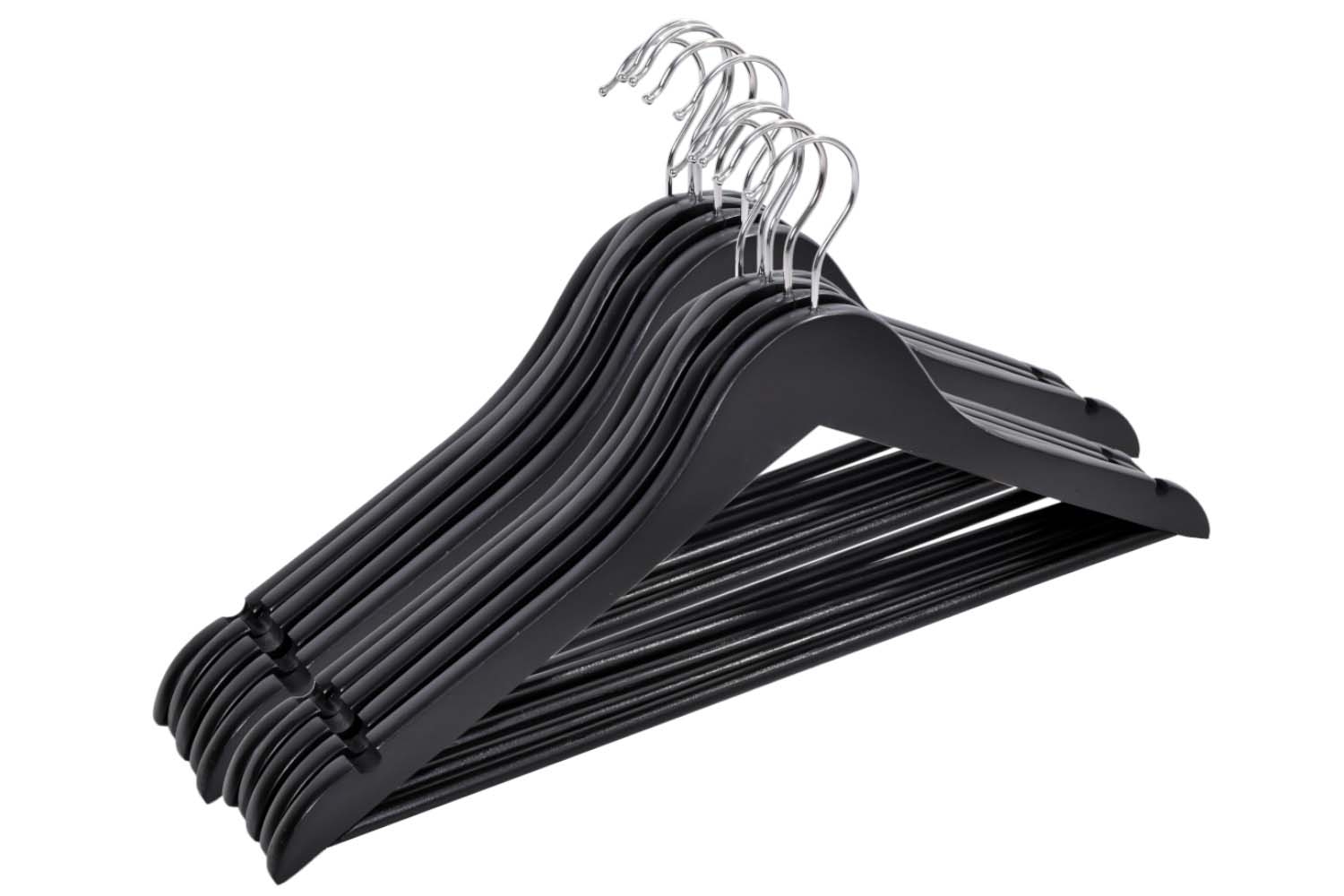 Wieszak do szafy RONDO komplet 30 szt czarny drewno - obrazek 7