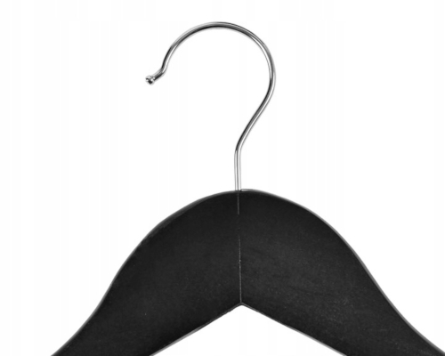 Wieszak do szafy RONDO komplet 30 szt czarny drewno - obrazek 3