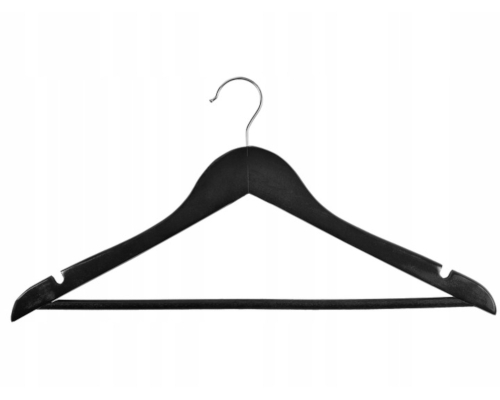 Wieszak do szafy RONDO komplet 30 szt czarny drewno - obrazek 4