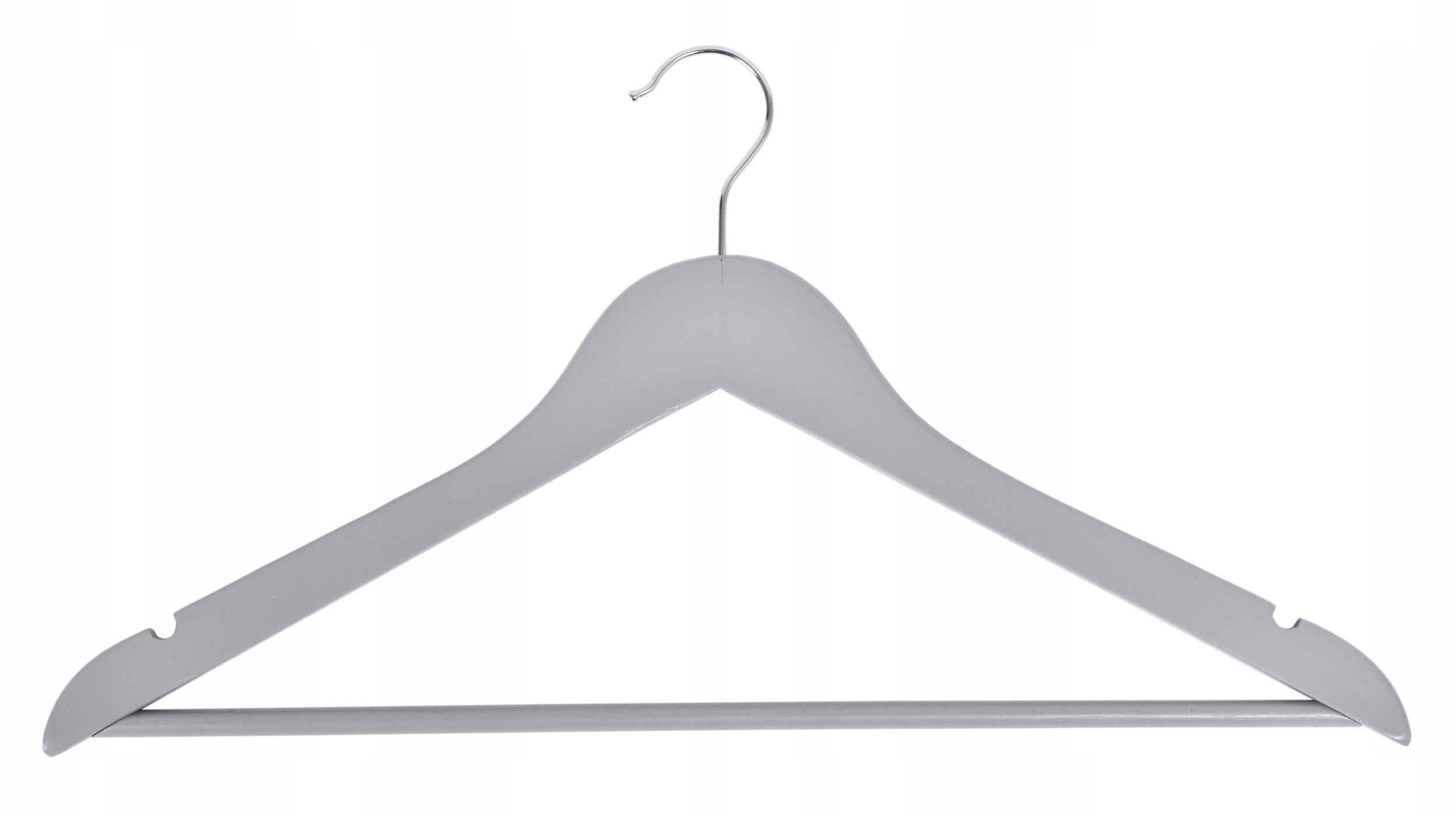 Wieszak do szafy RONDO komplet 30 sztuk szary drewno - obrazek 7