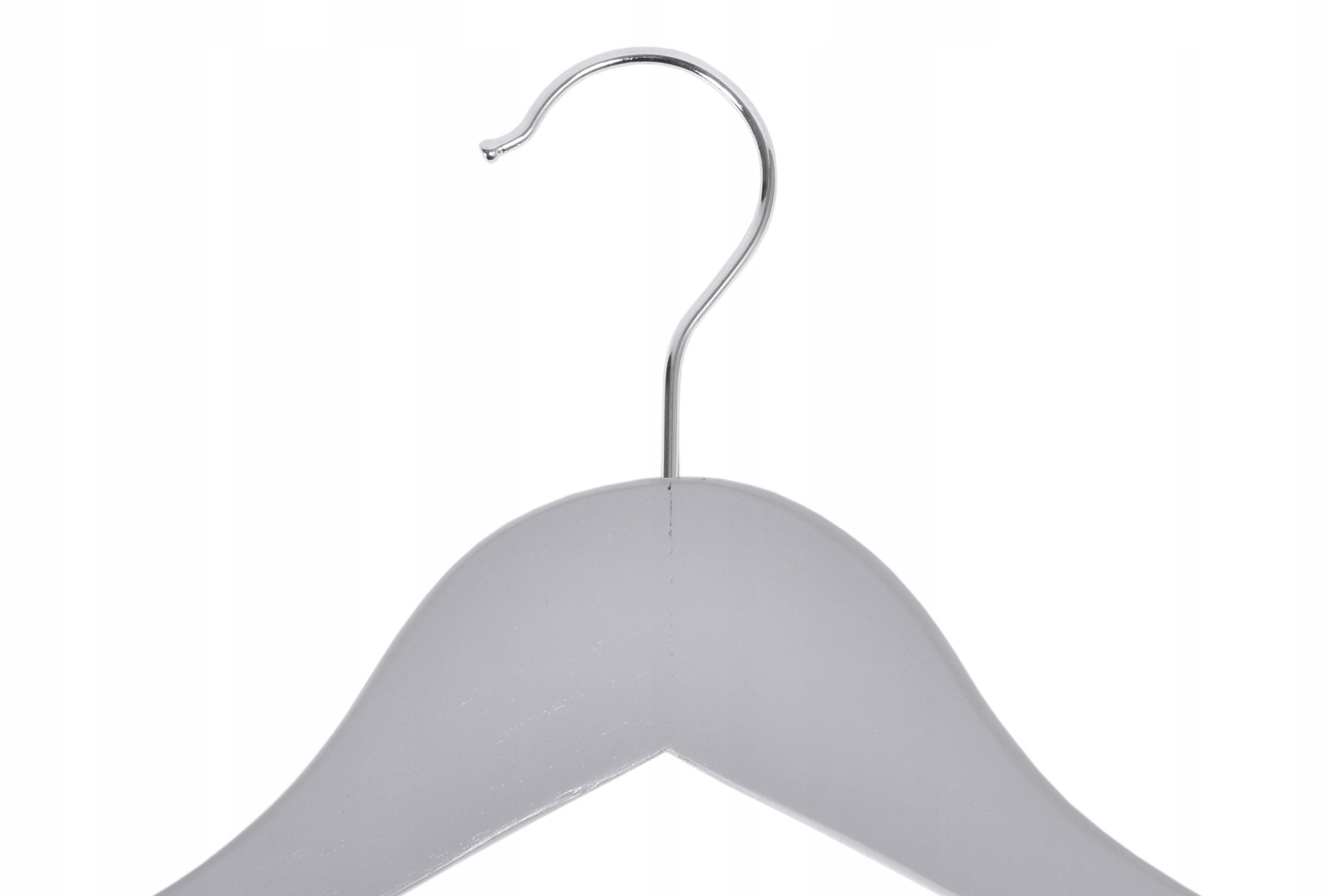 Wieszak do szafy RONDO komplet 30 sztuk szary drewno - obrazek 4