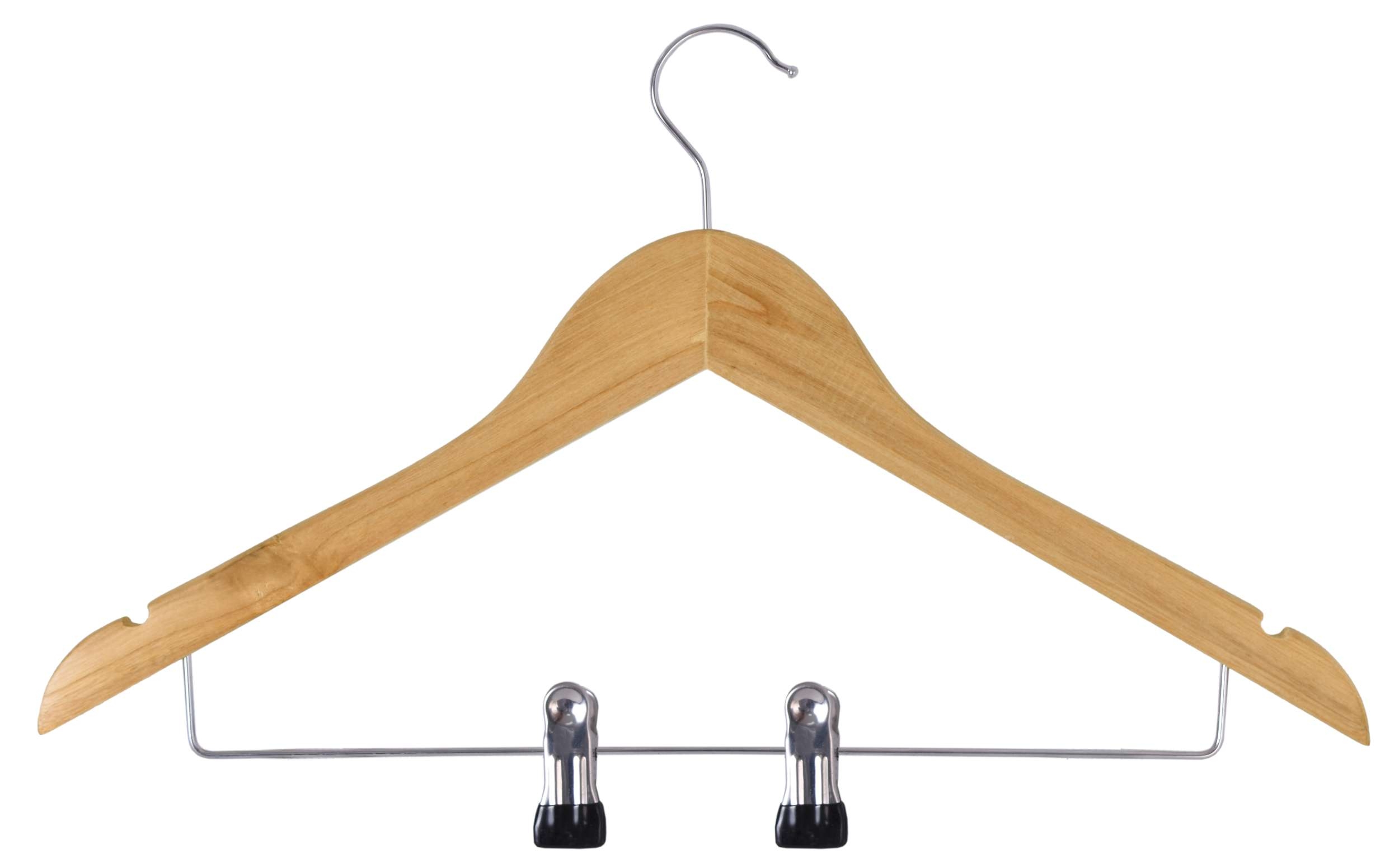 Drewniany wieszak z klipsami Henryk 10 sztuk - obrazek 3