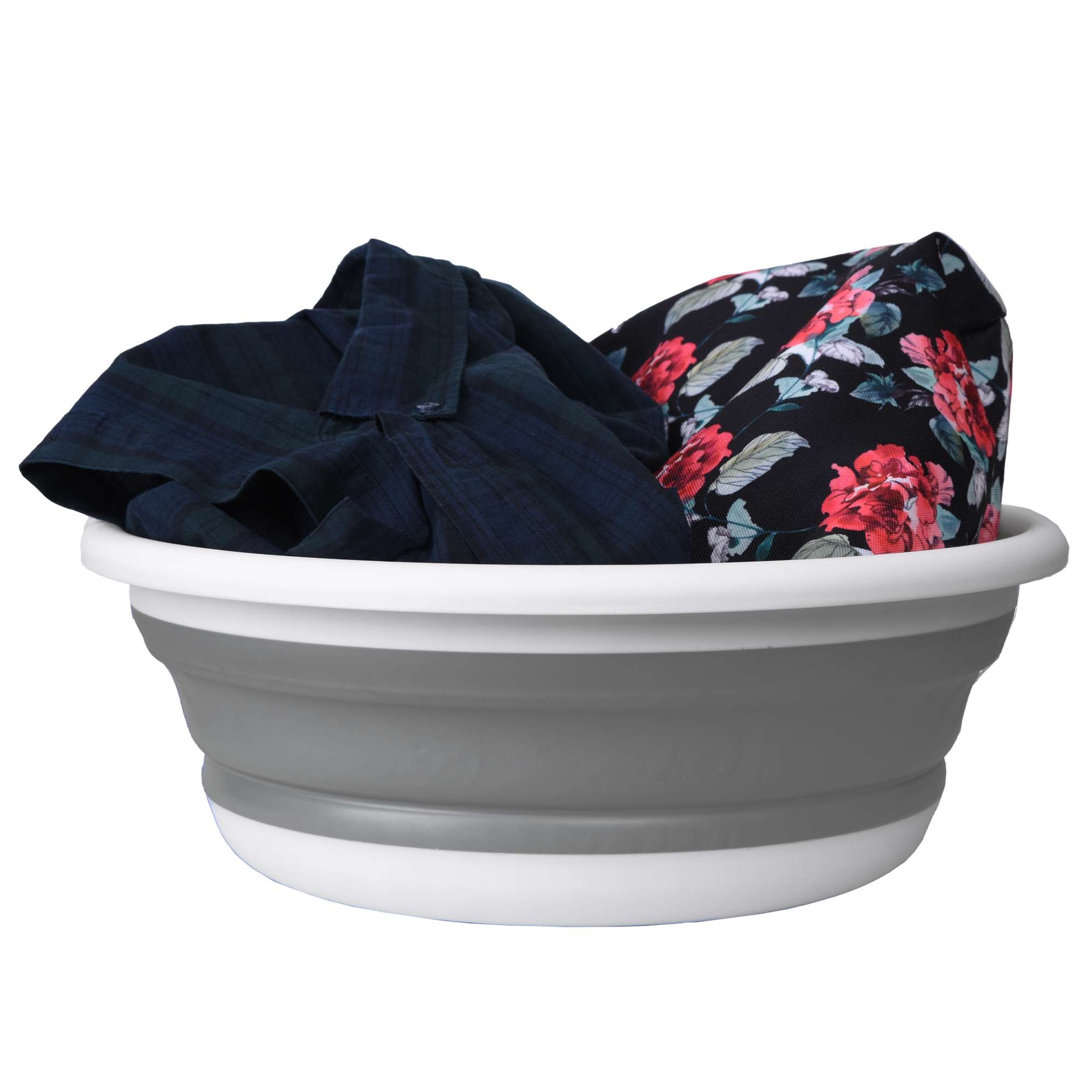 Miska okrągła 37 cm biało-szara ELBA COMPACT 9 litrów - obrazek 7