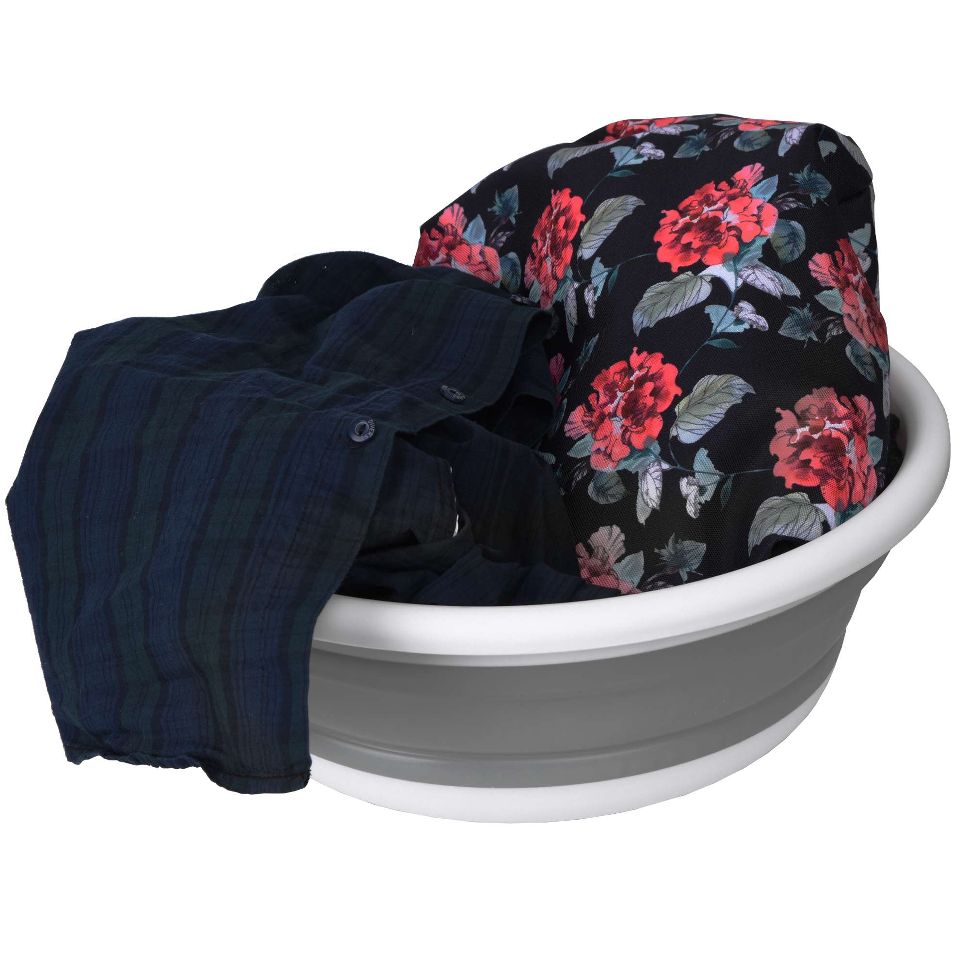 Miska okrągła 37 cm biało-szara ELBA COMPACT 9 litrów - obrazek 8