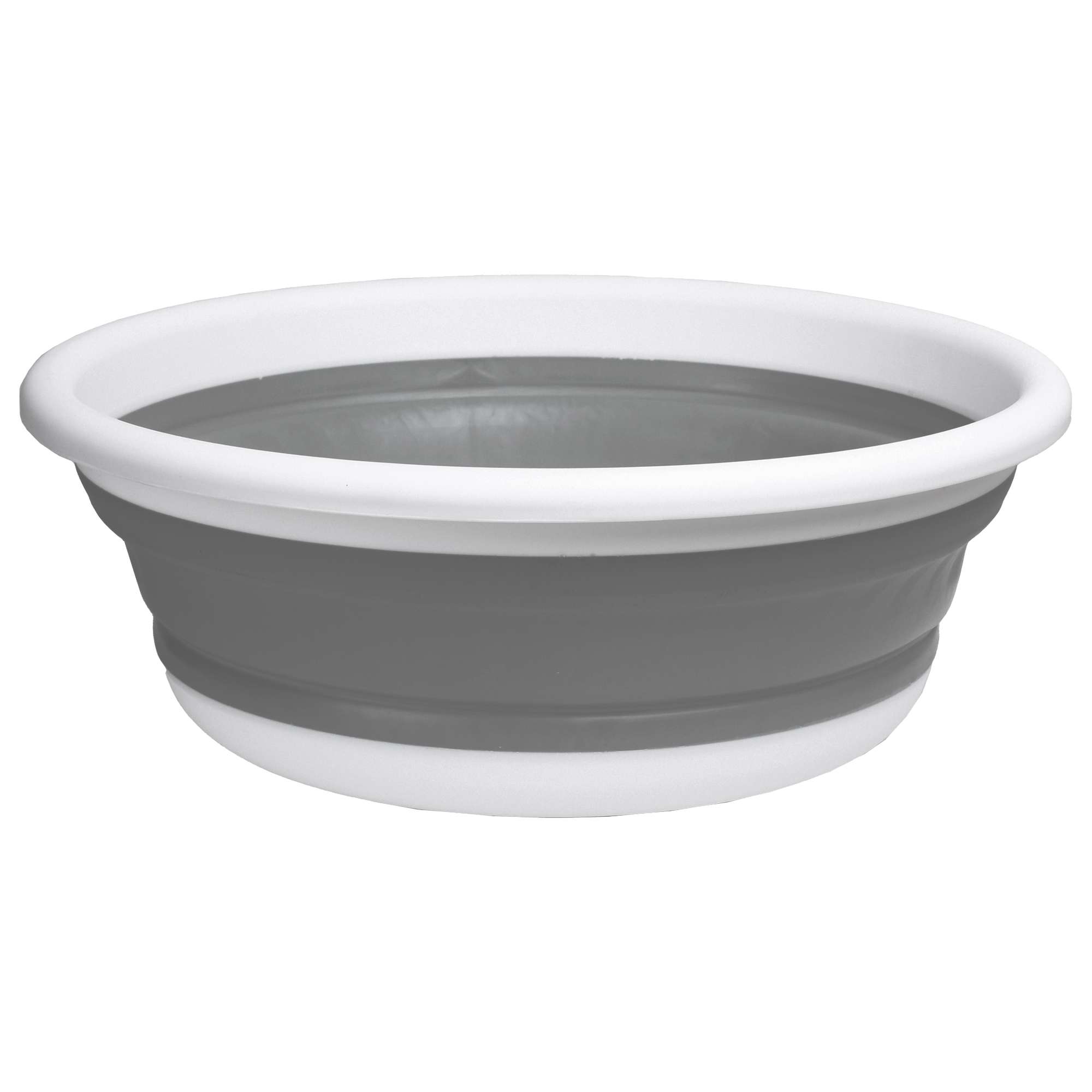 Miska okrągła 37 cm biało-szara ELBA COMPACT 9 litrów - obrazek 2