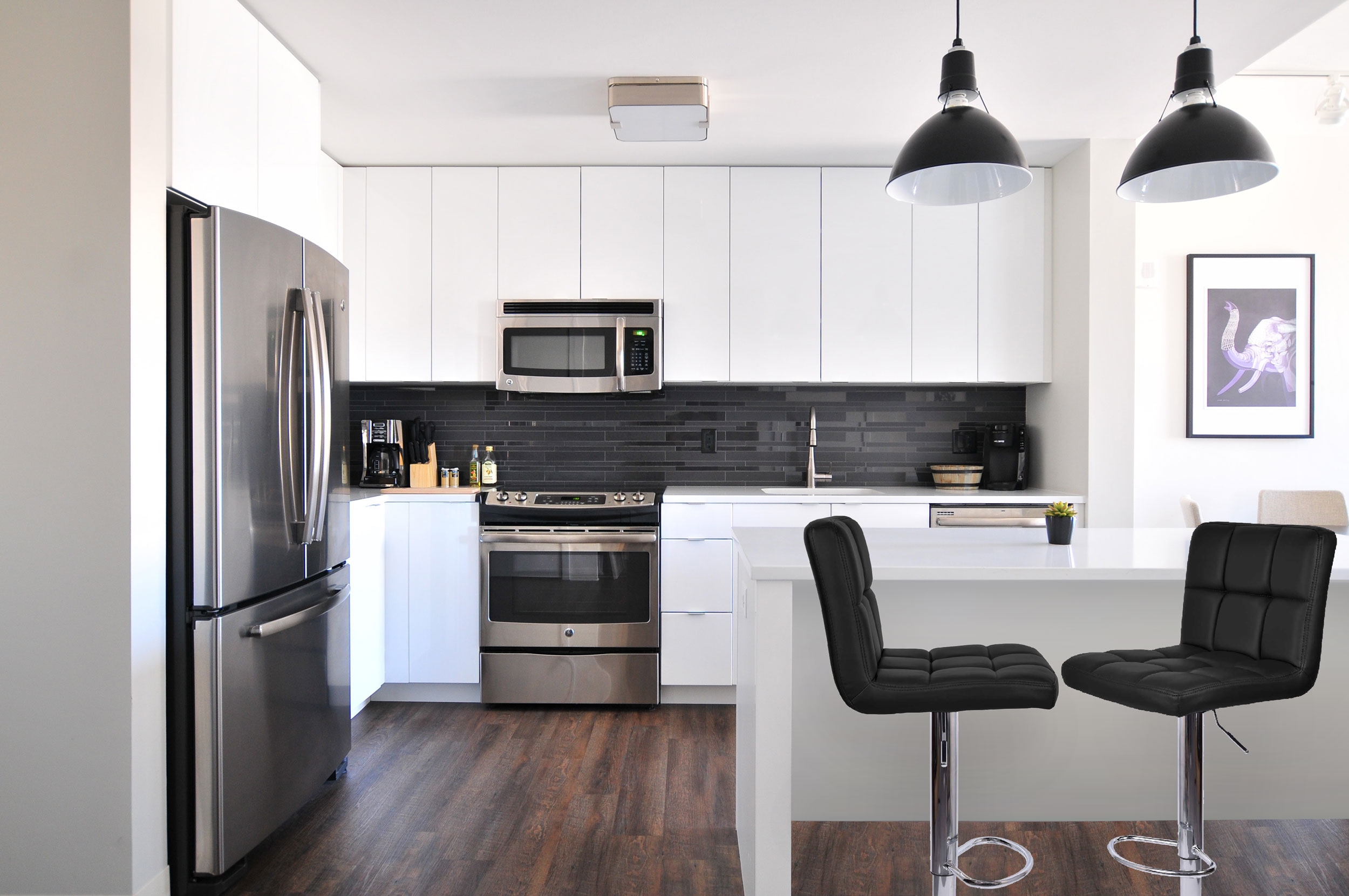 Hoker krzesło barowe Arako czarne - obrazek 2