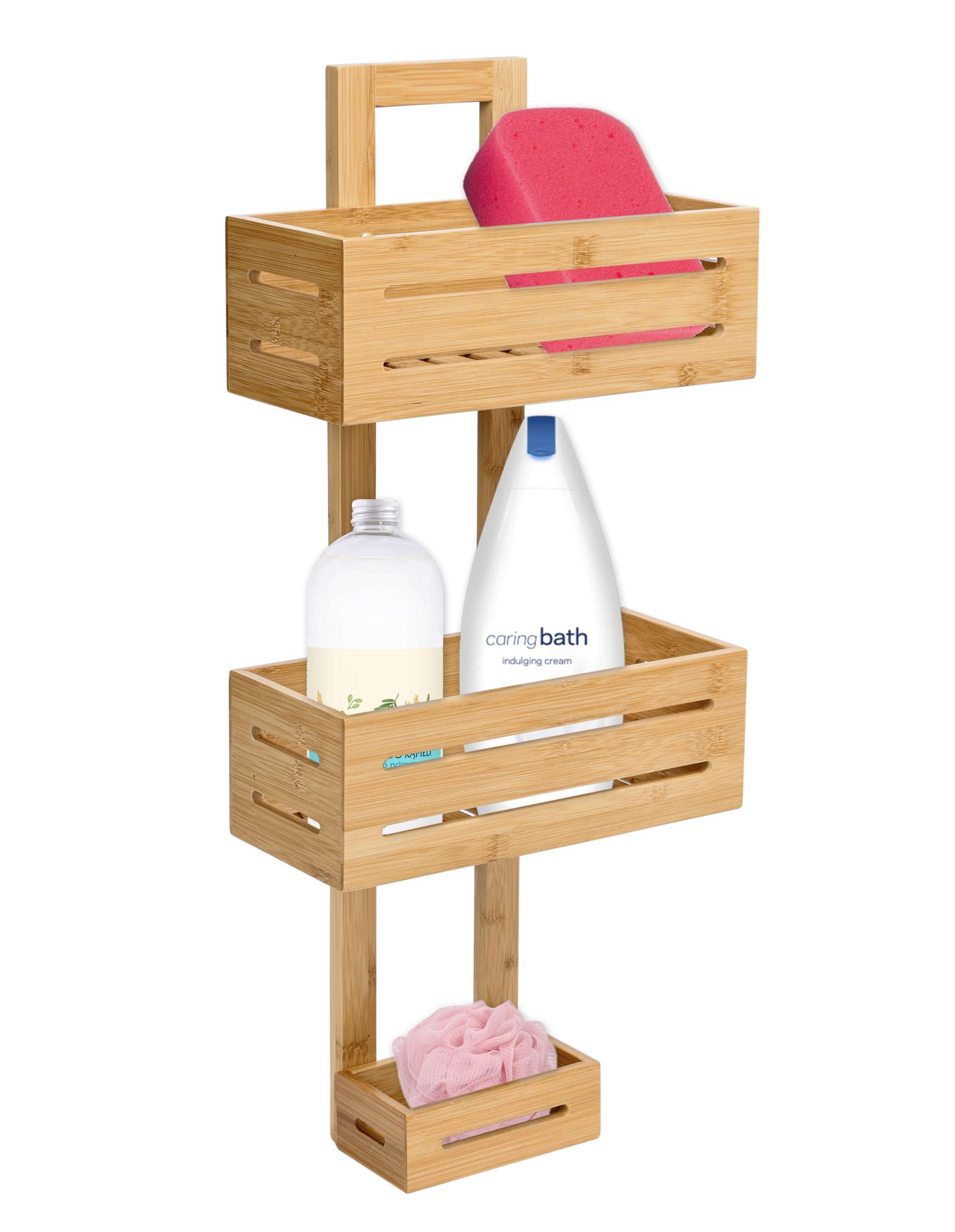 Półka MANILA bambusowa 3 poziomy do kuchni i łazienki - obrazek 3