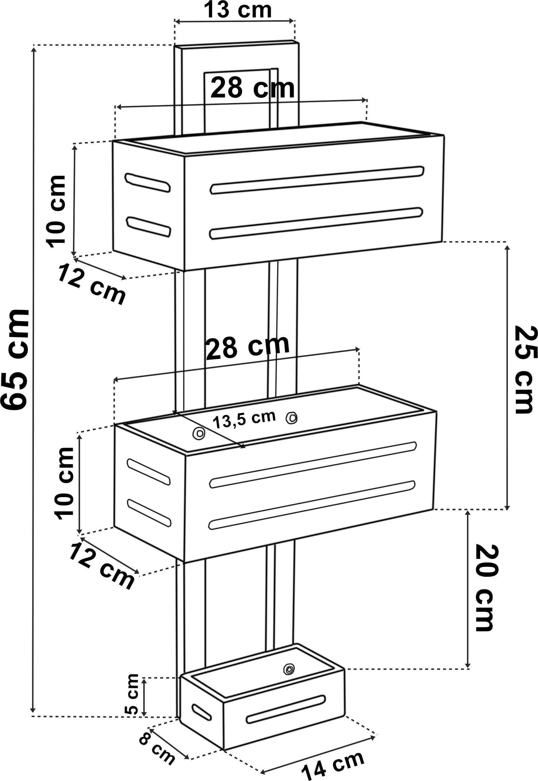 Półka MANILA bambusowa 3 poziomy do kuchni i łazienki - obrazek 7