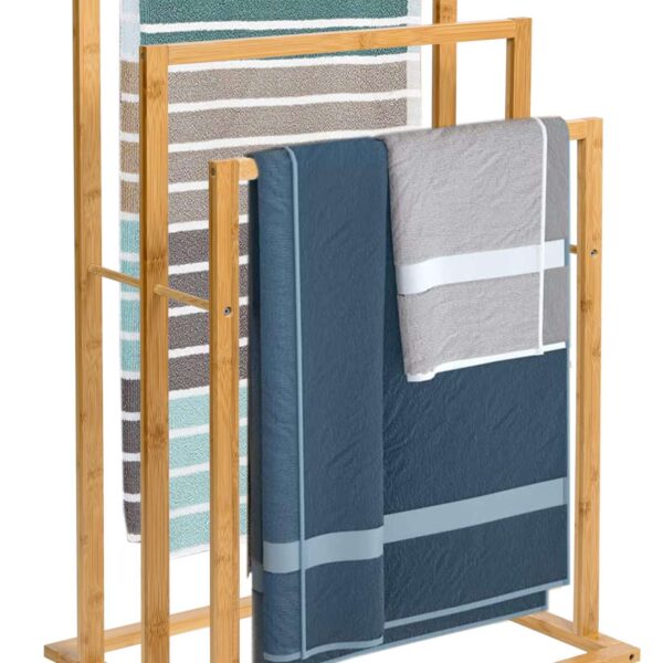 Stojak LAOS bambusowy 3 wieszaki