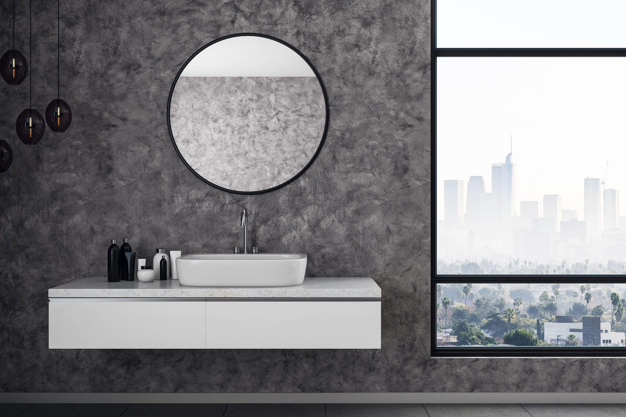 Lustro nowoczesne Sander 50 cm czarne - obrazek 6