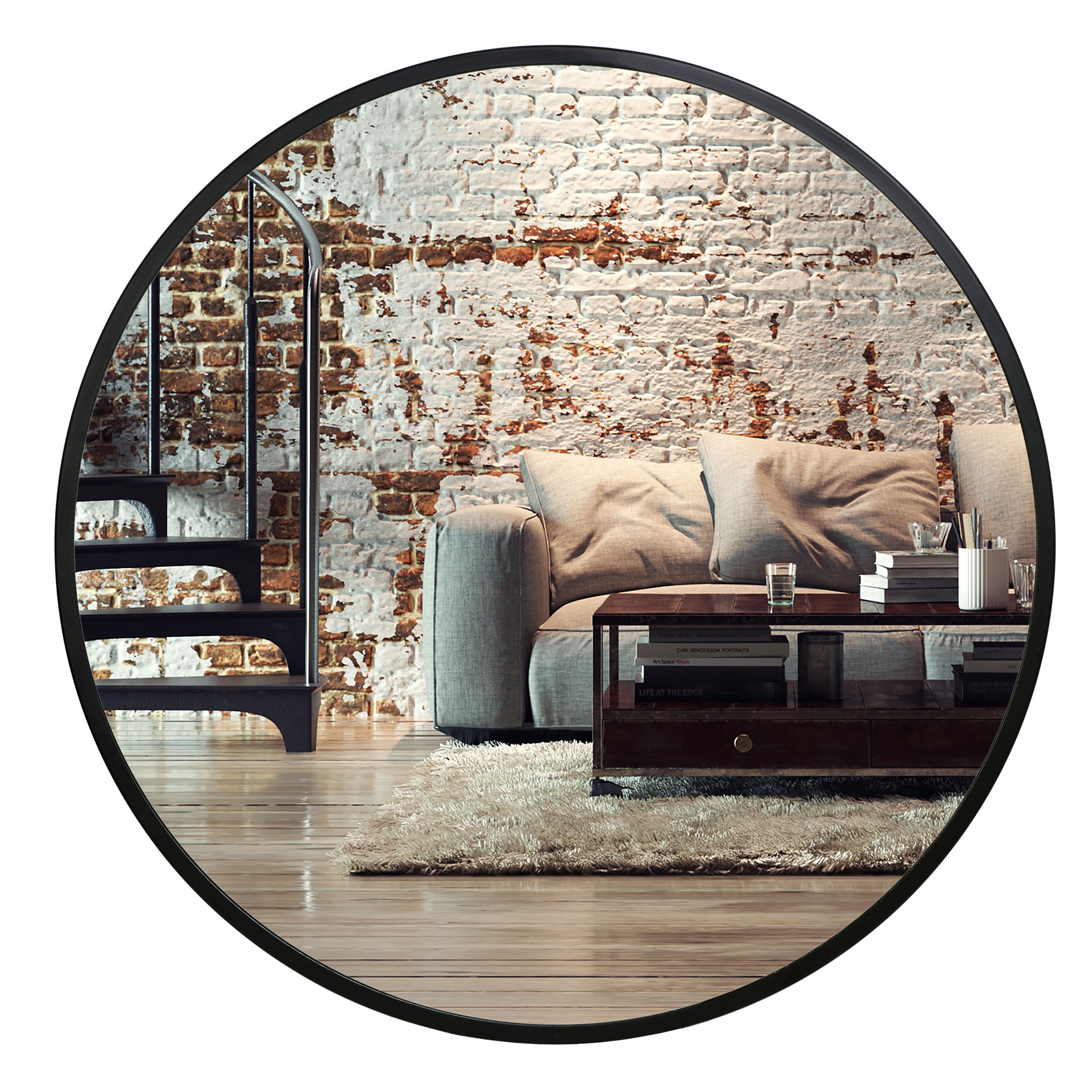 Lustro nowoczesne Sander 60 cm czarne - obrazek 9