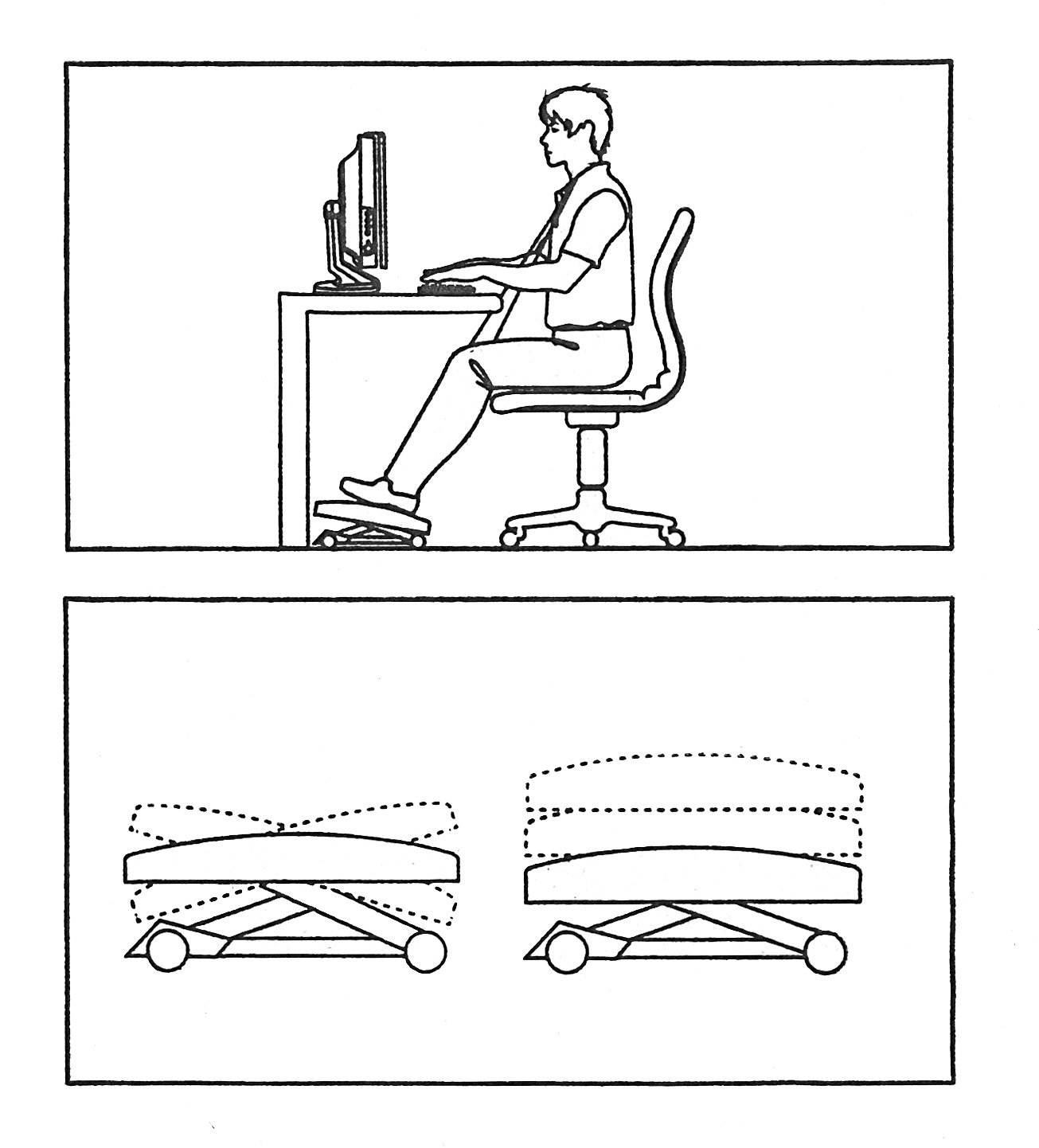 Podnóżek biurowy regulowany czarny EDUARDO - obrazek 10