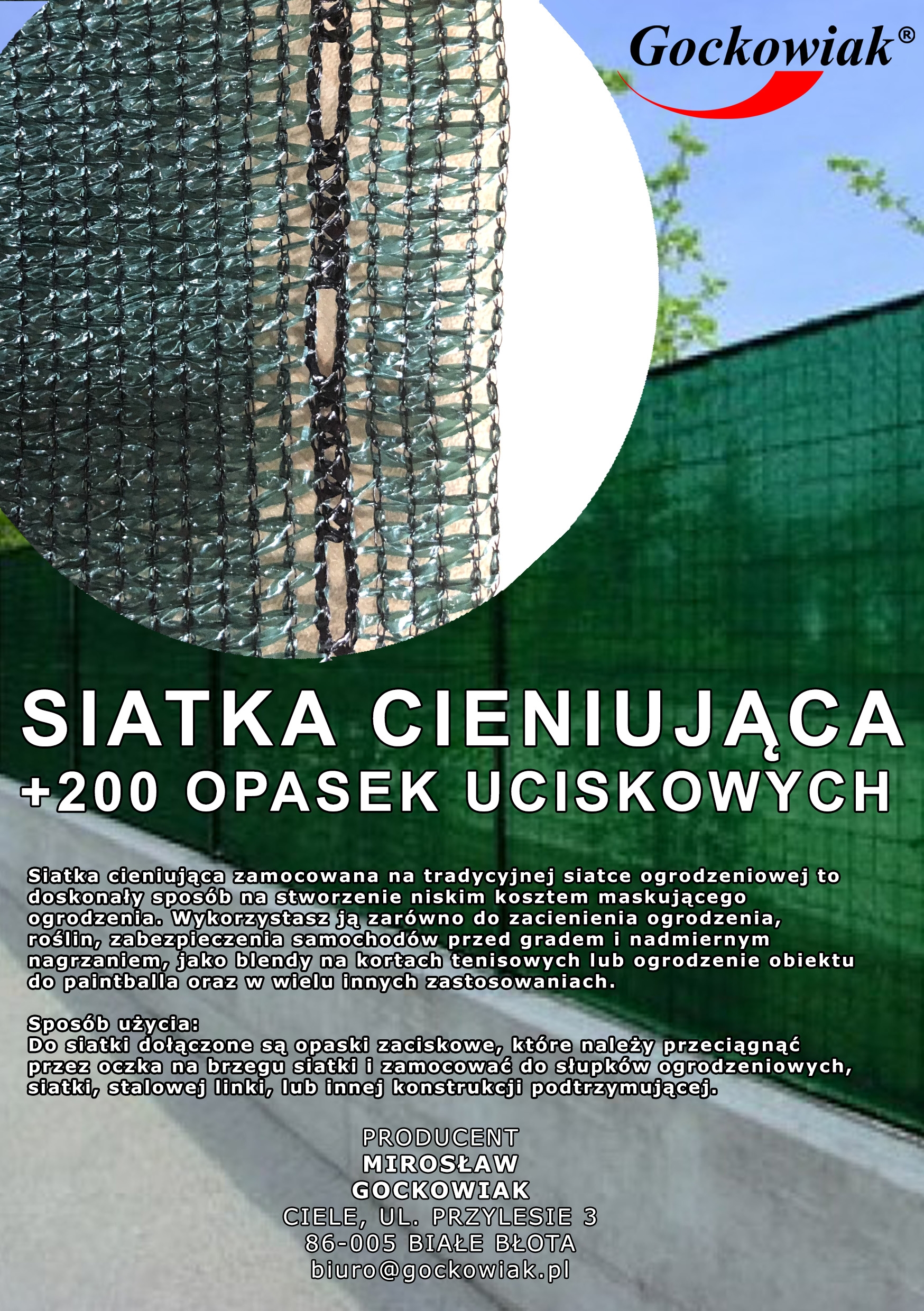 Siatka cieniująca maskująca 135g 1,5X50 m zielona - obrazek 2