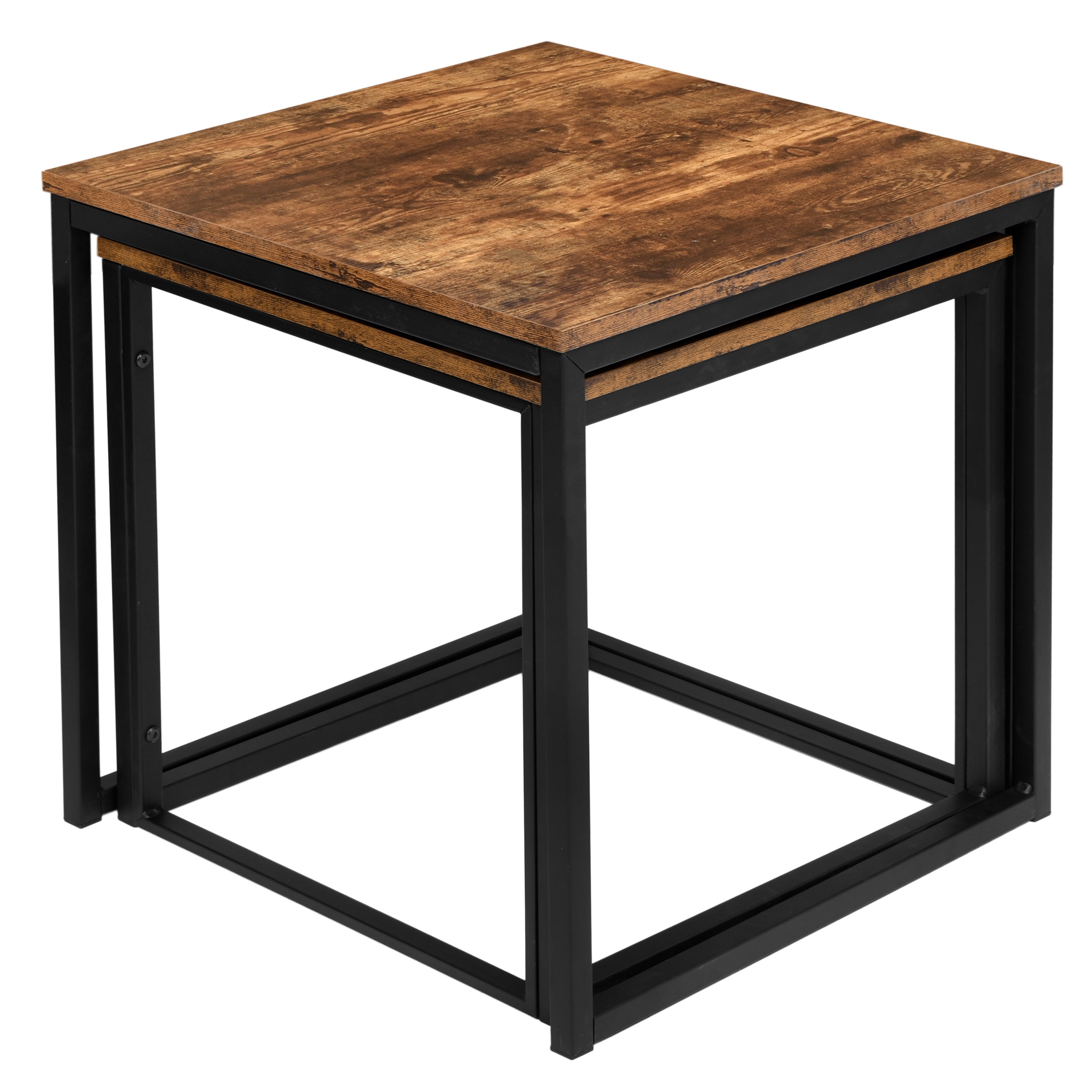 Stoliki kawowe loft PRAVEN RUSTIC postarzany dąb - obrazek 9