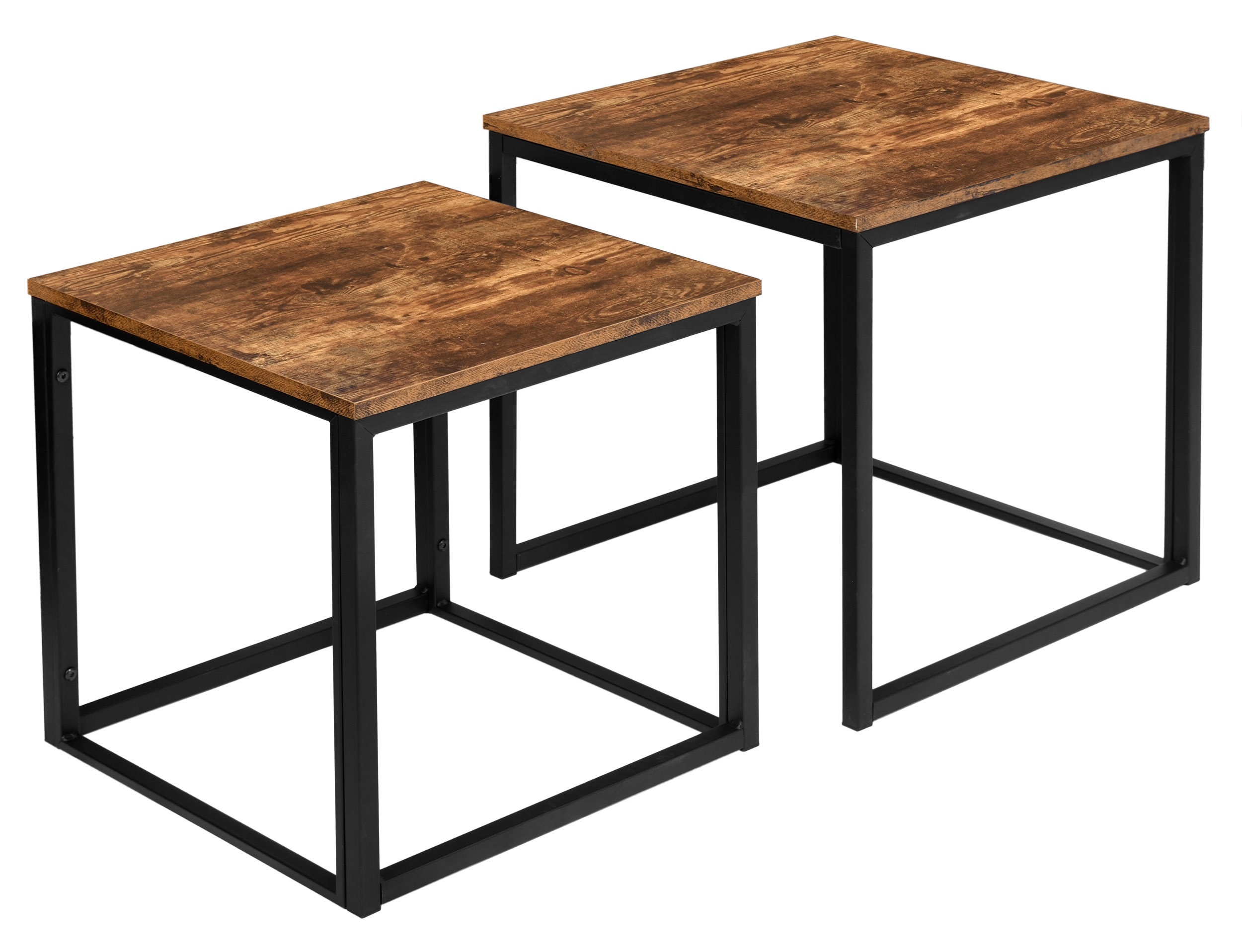 Stoliki kawowe loft PRAVEN RUSTIC postarzany dąb - obrazek 8