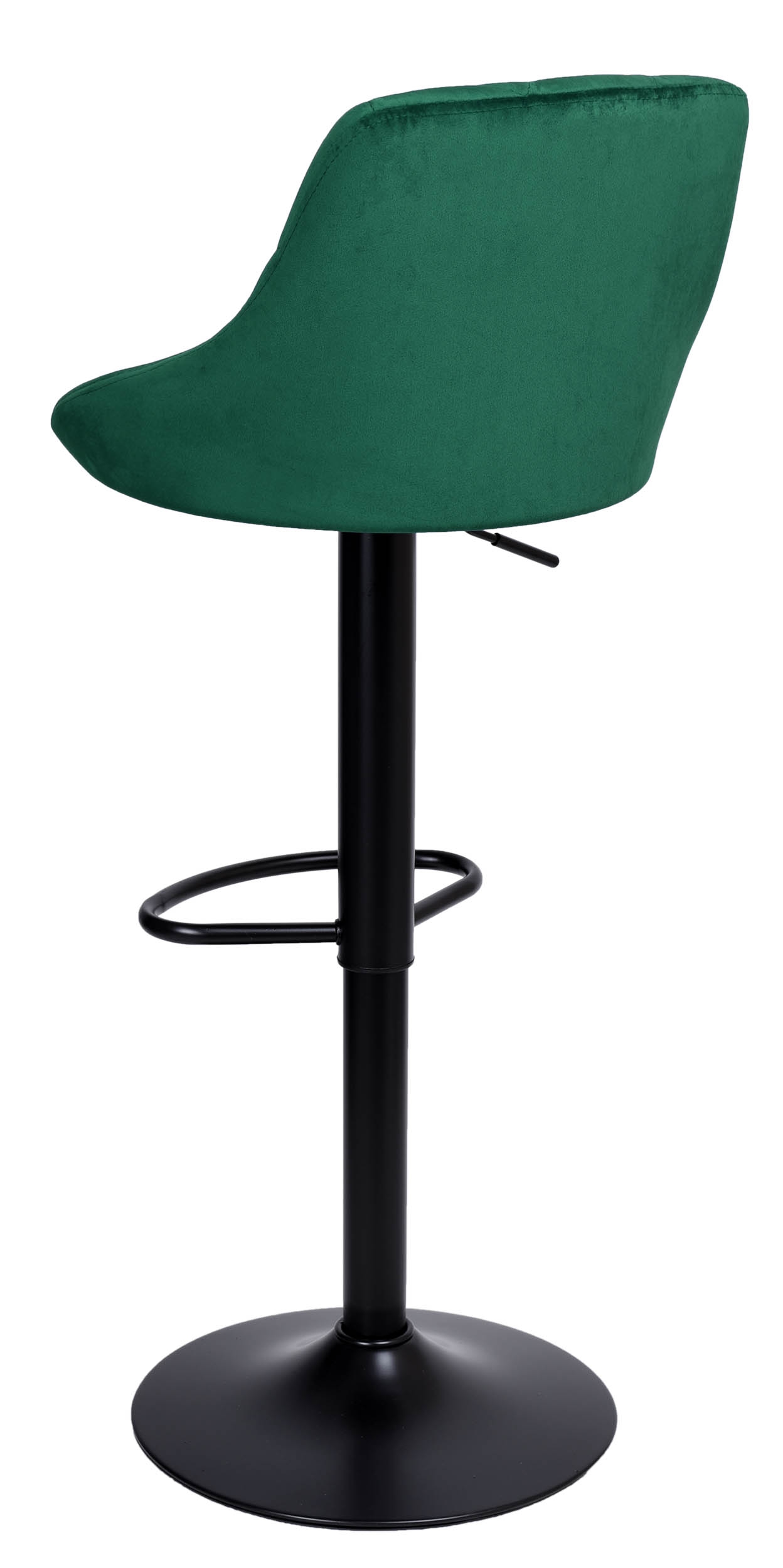 Hoker krzesło barowe CYDRO BLACK ciemnozielone Velvet - obrazek 6
