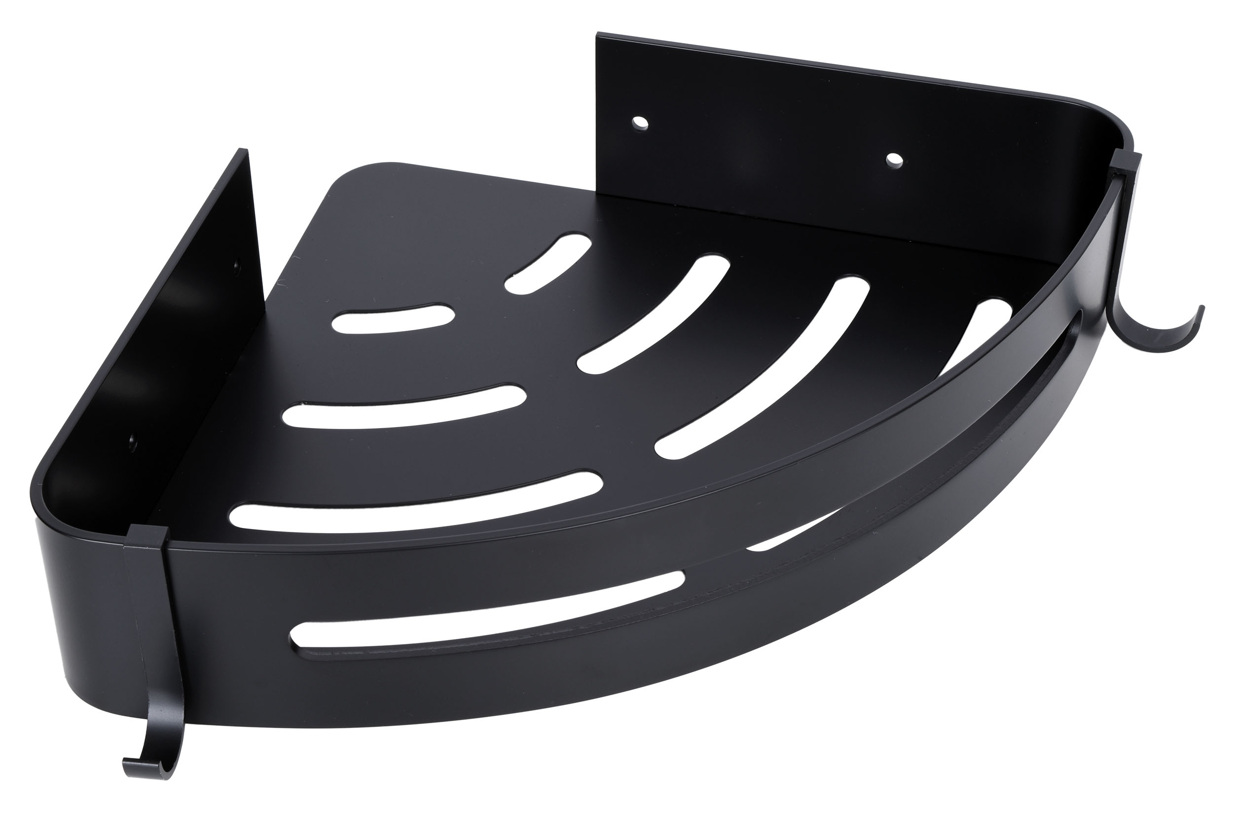 Półka loft Myzea czarna do łazienki pod prysznic - obrazek 3