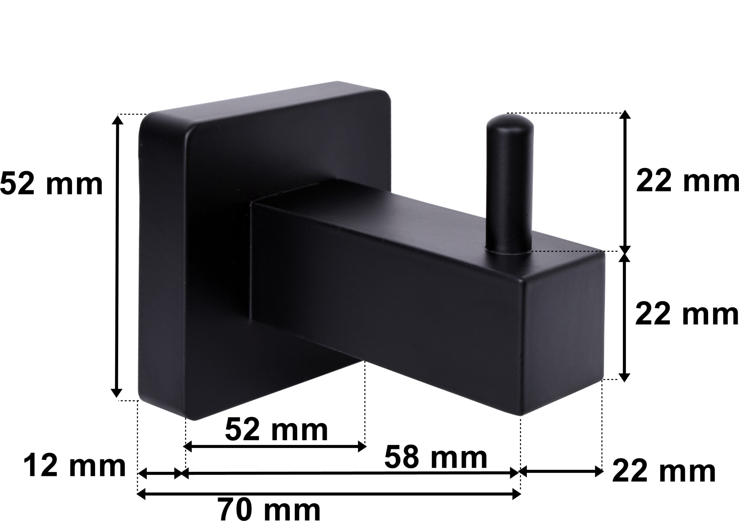 Wieszak na ręczniki loftowy Patras czarny - obrazek 5