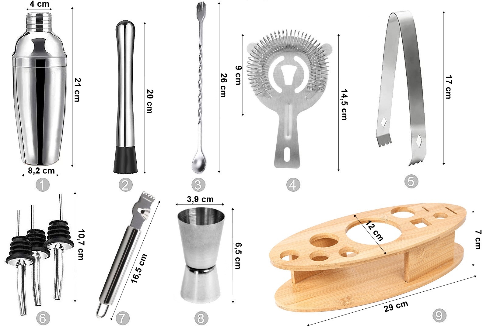 Zestaw barmański DERBY 10 elementów - obrazek 4