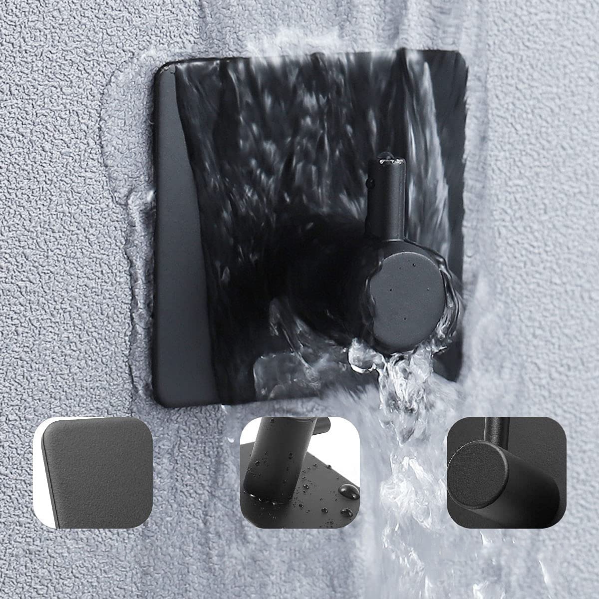 Zestaw wieszaków loftowych Kotos czarny - obrazek 5