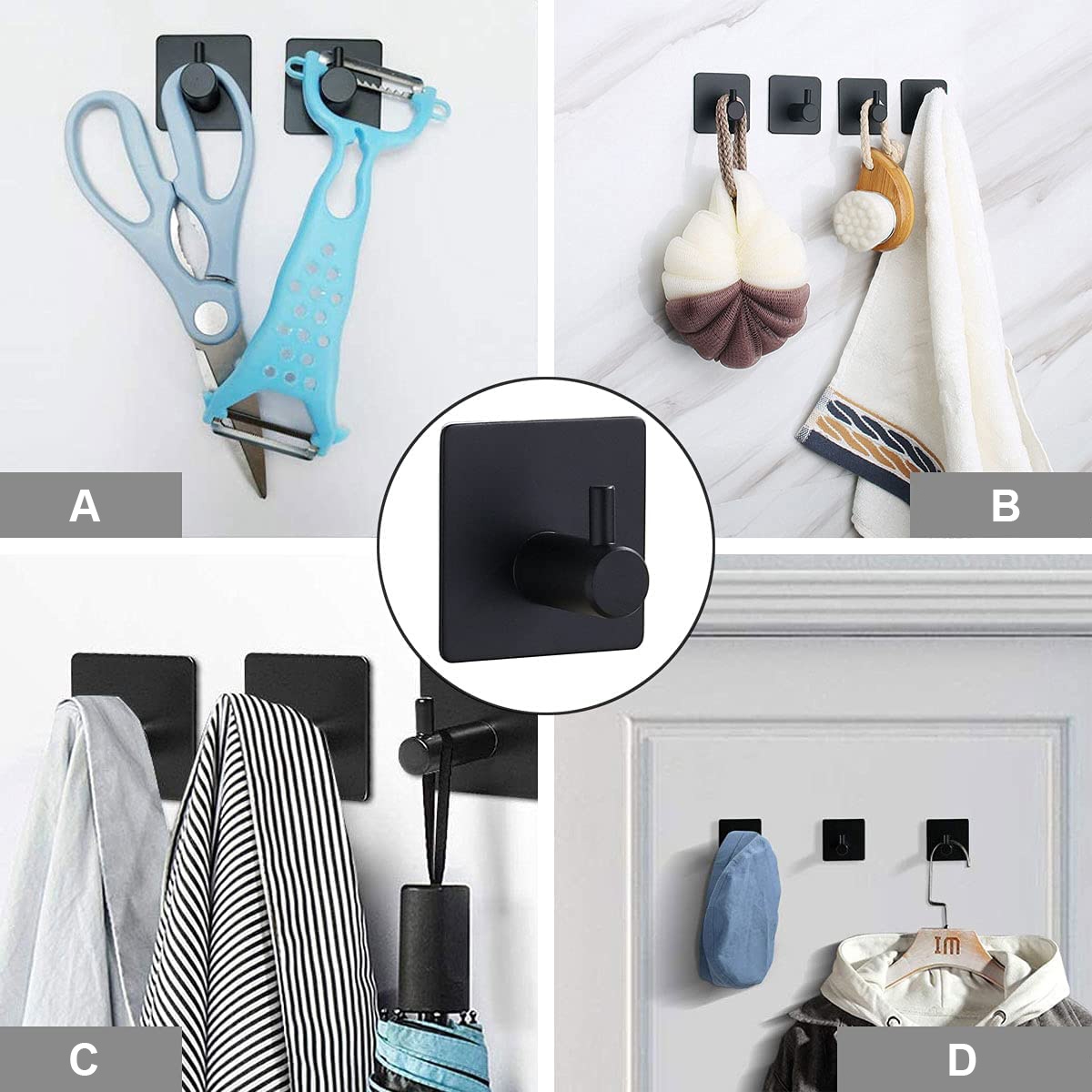 Zestaw wieszaków loftowych Kotos czarny - obrazek 6