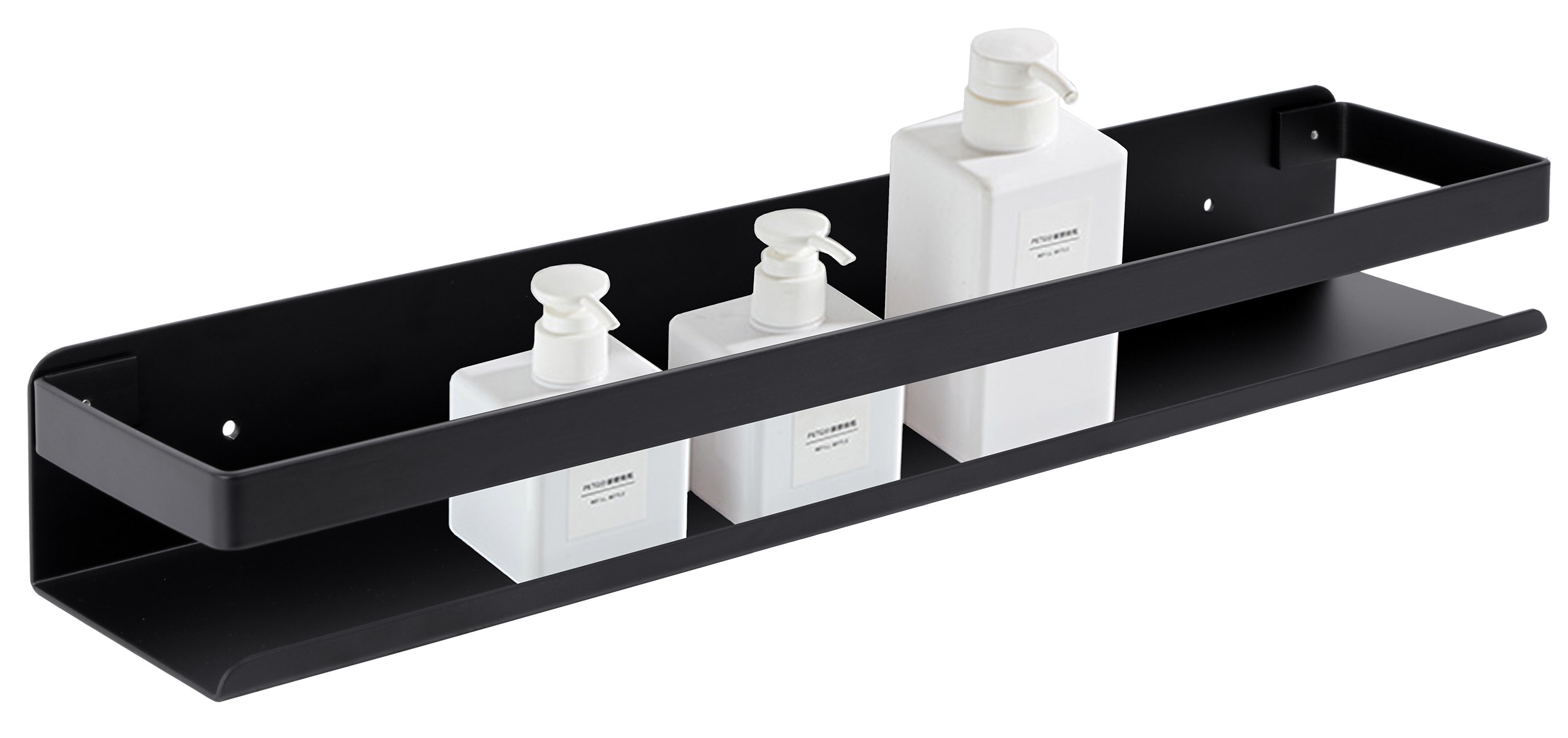 Półka łazienkowa loftowa Megara 40 cm czarna - obrazek 6