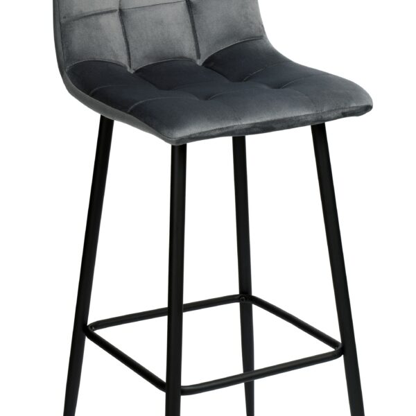 Hoker barowy Hamilton grafitowy Velvet