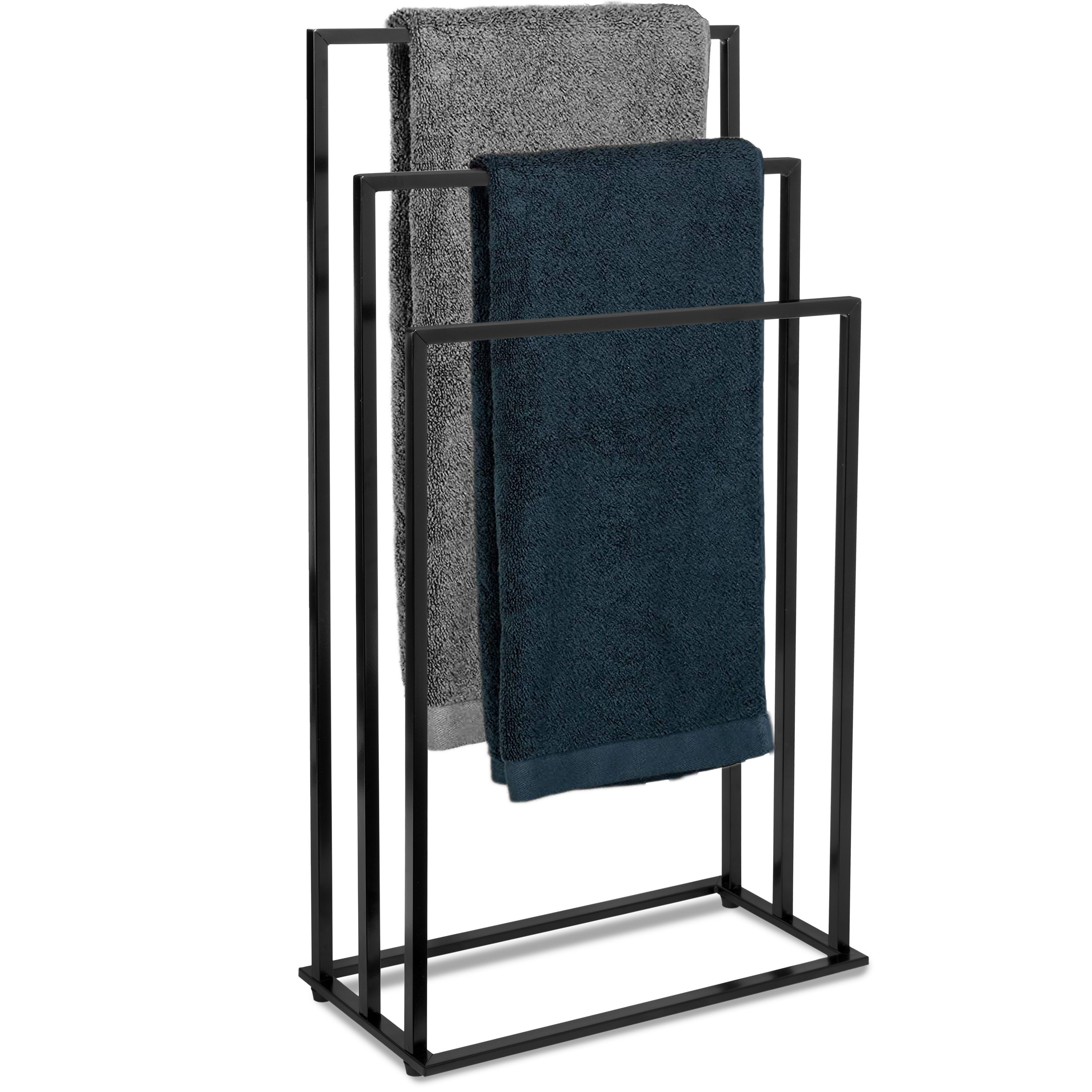 Stojak wieszak na ręczniki 3 ramiona Tire czarny - obrazek 5