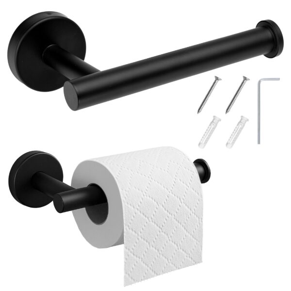 Uchwyt na papier toaletowy czarny Vost