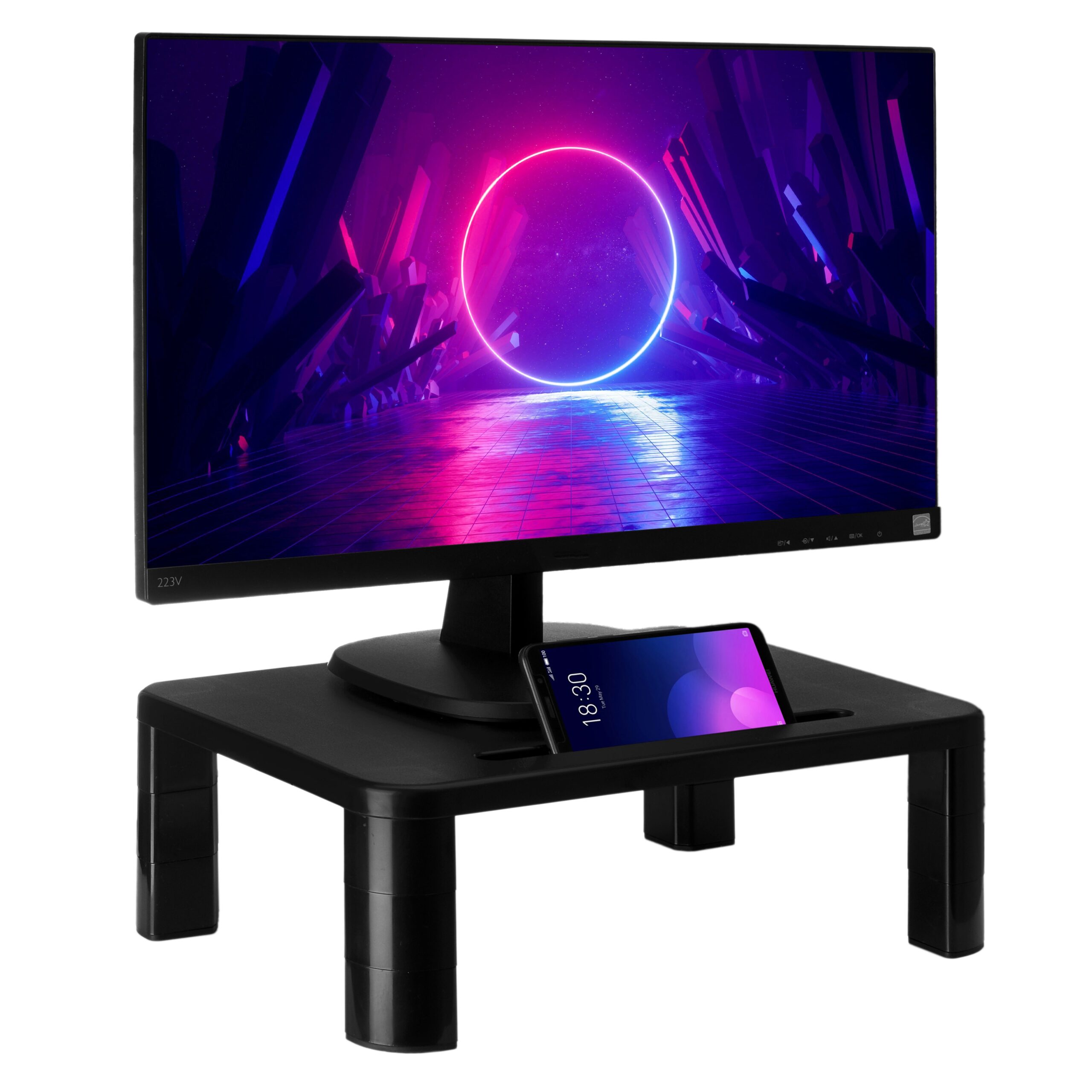 Podstawka 3-stopniowa pod monitor laptopa czarna - obrazek 7