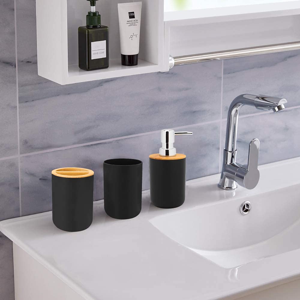 Akcesoria łazienkowe Timor komplet 6 elementów czarny - obrazek 4