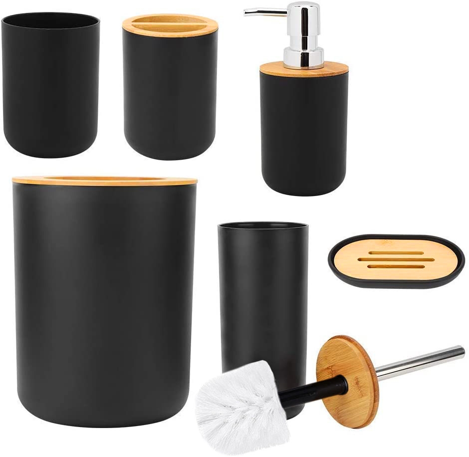 Akcesoria łazienkowe Timor komplet 6 elementów czarny - obrazek 2