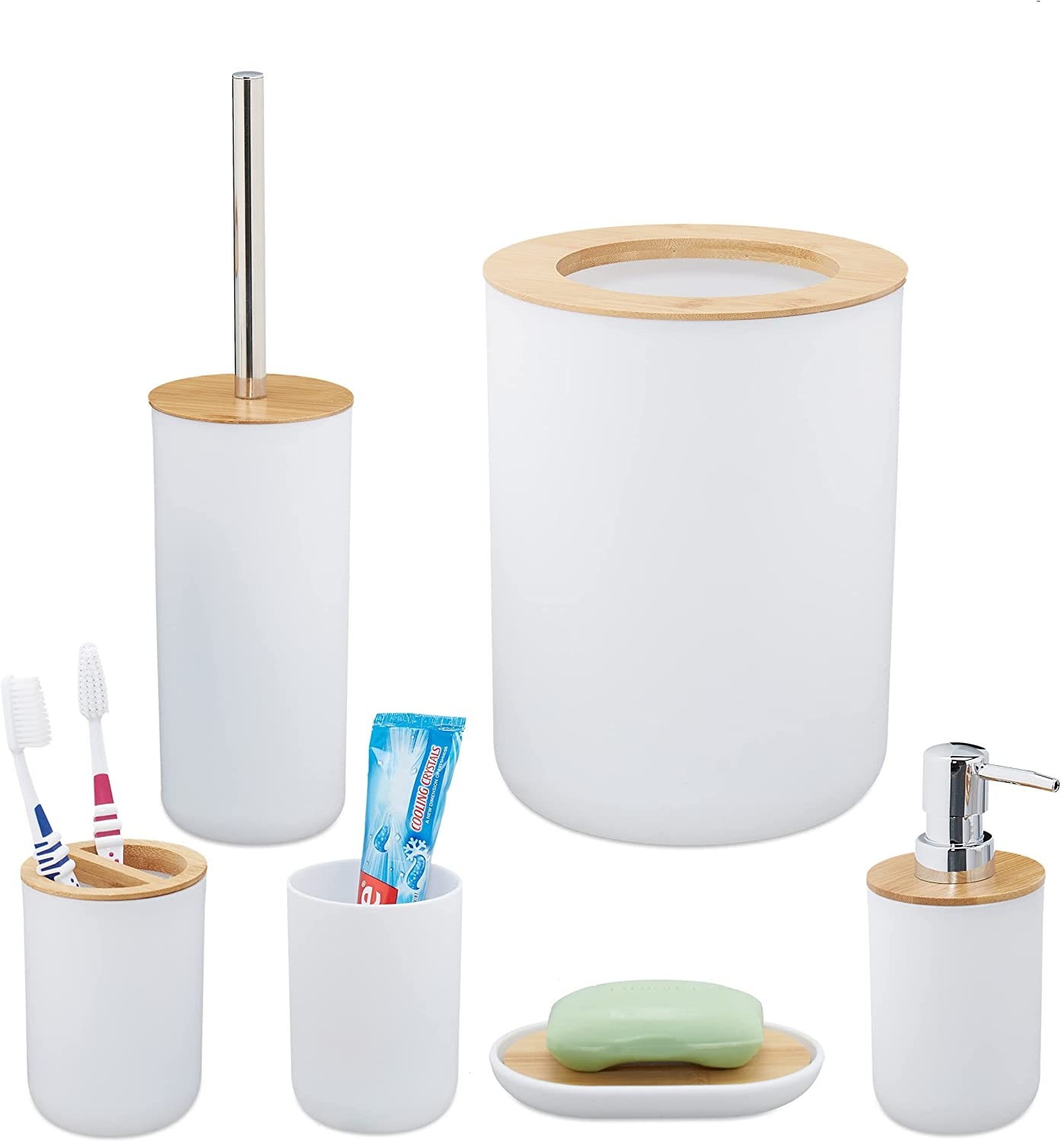 Akcesoria łazienkowe Timor komplet 6 sztuk biały - obrazek 7